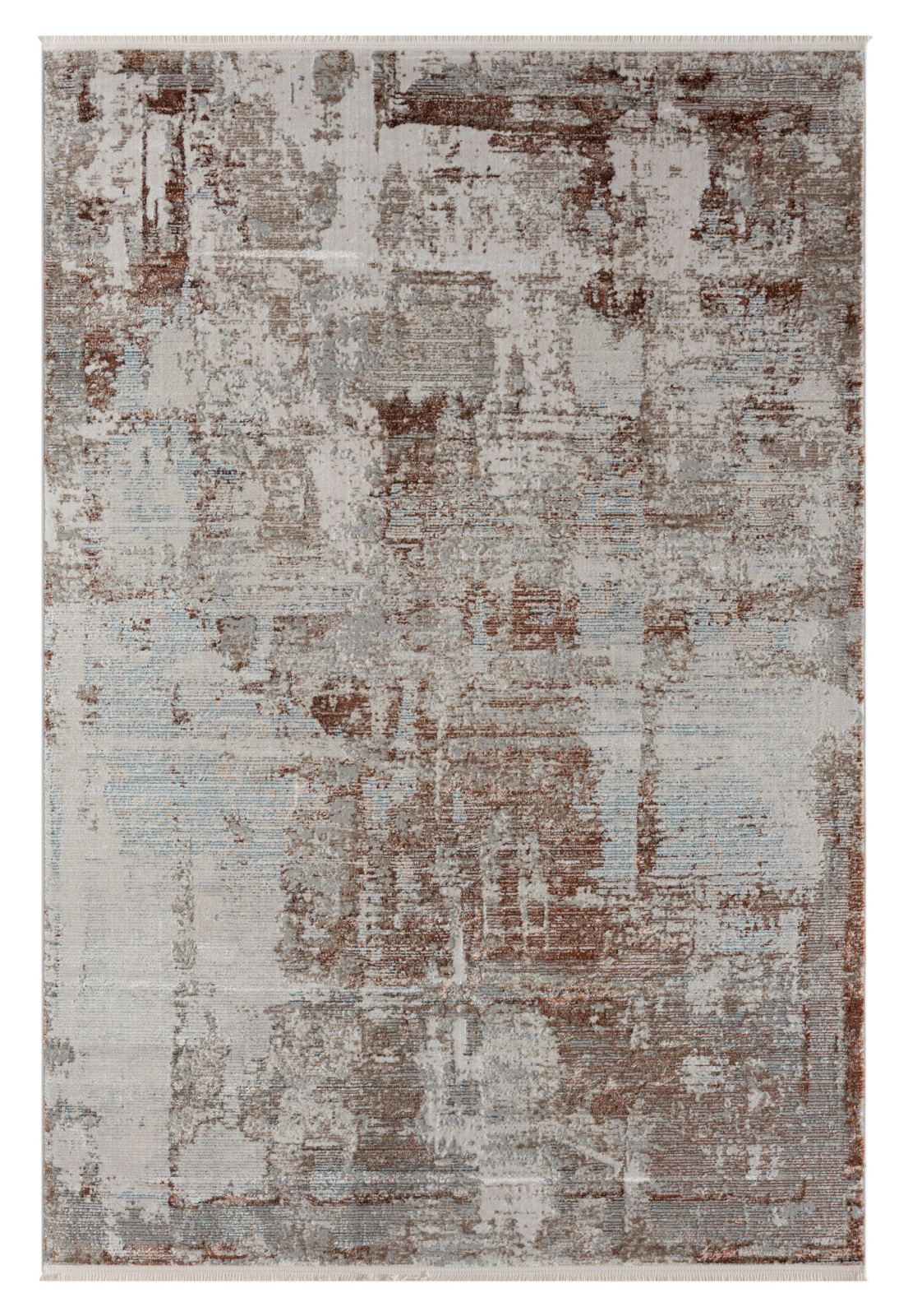 Kurzflorteppich ESME 2 - grau-braun - 200x290 cm
