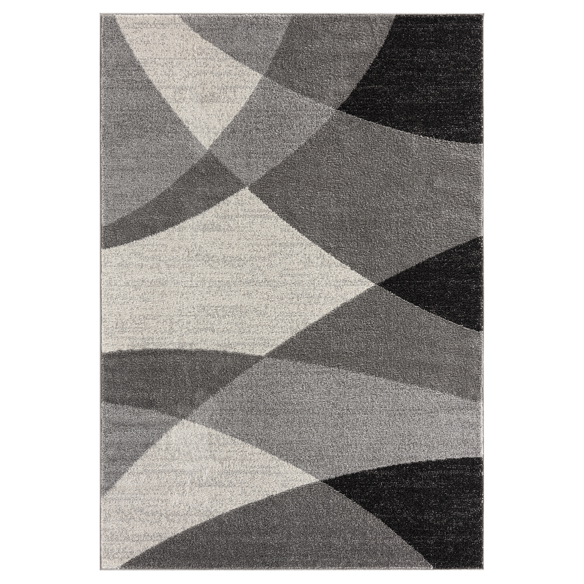 Kurzflorteppich - grau - 120x160 cm