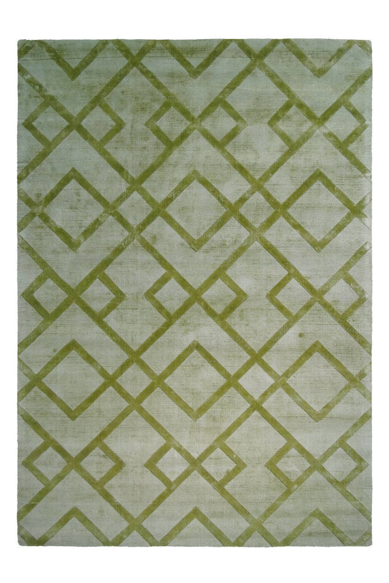 Kurzflorteppich LUXURY 300 - edelgrün - Retro-Design - 200x290 cm