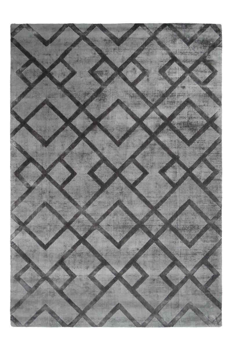 Kurzflorteppich LUXURY 300 - grau-anthrazit - Retro-Design - 200x290 cm