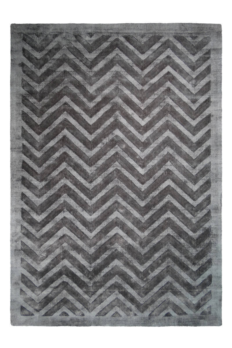 Kurzflorteppich LUXURY 400 - grau-anthrazit - Retro-Design - 120x170 cm