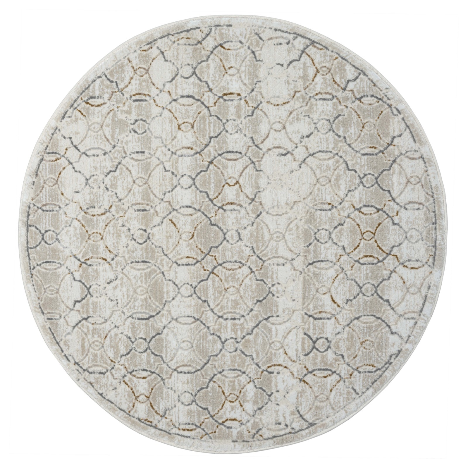 Kurzflorteppich MY FLOOR - beige - Ø 120 cm