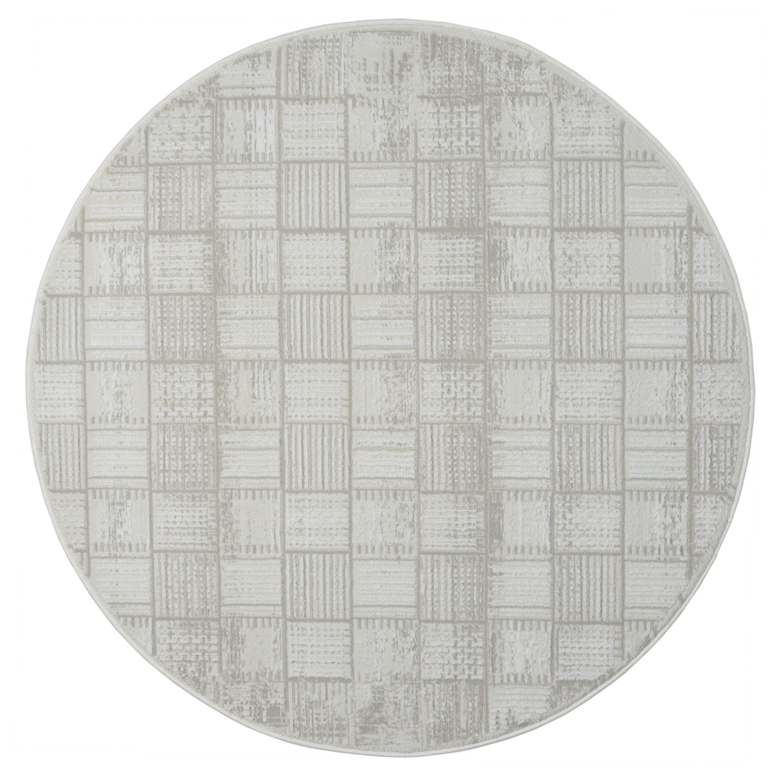 Kurzflorteppich MY HOUSE - beige - Ø 120 cm