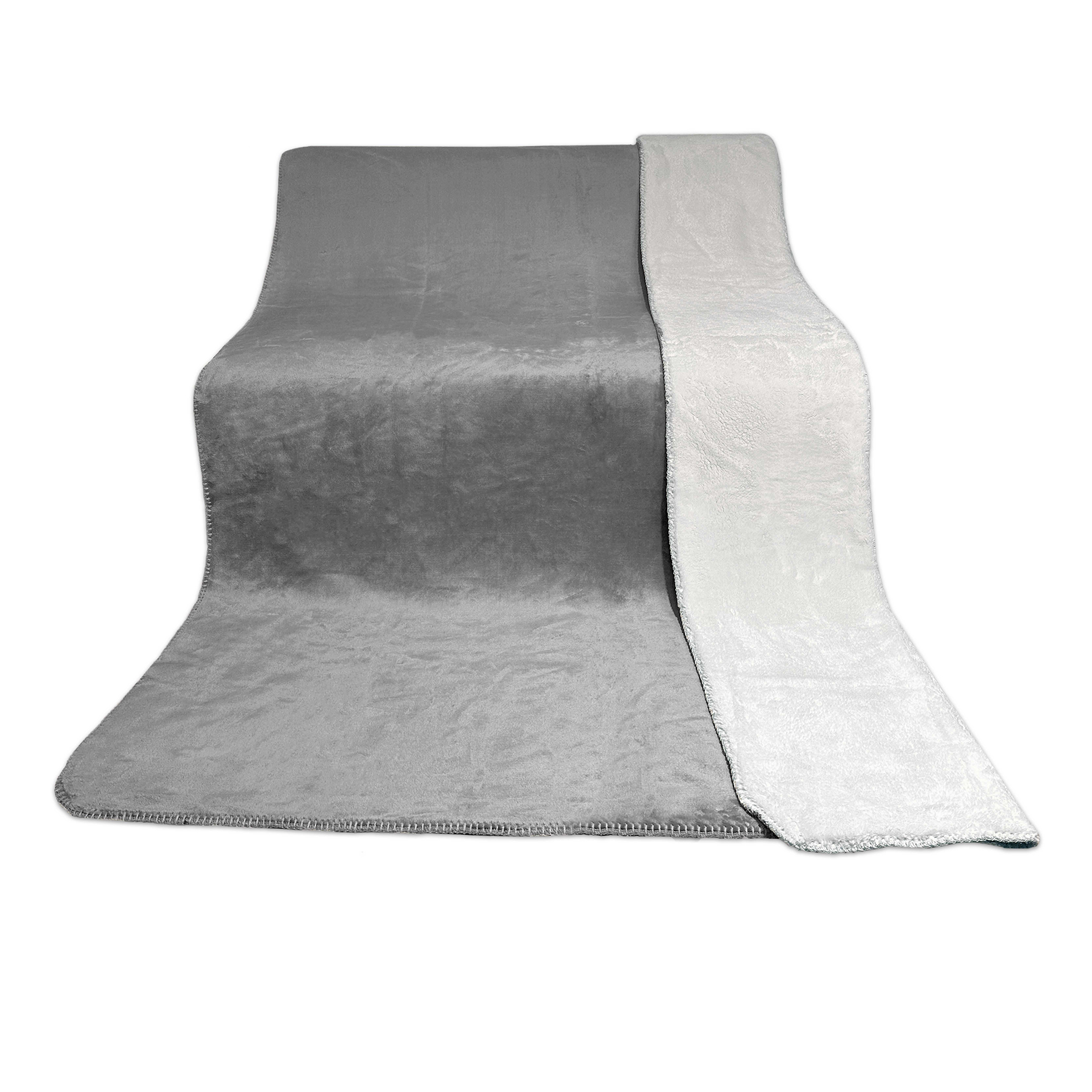 Kuscheldecke - silber - 150x200 cm