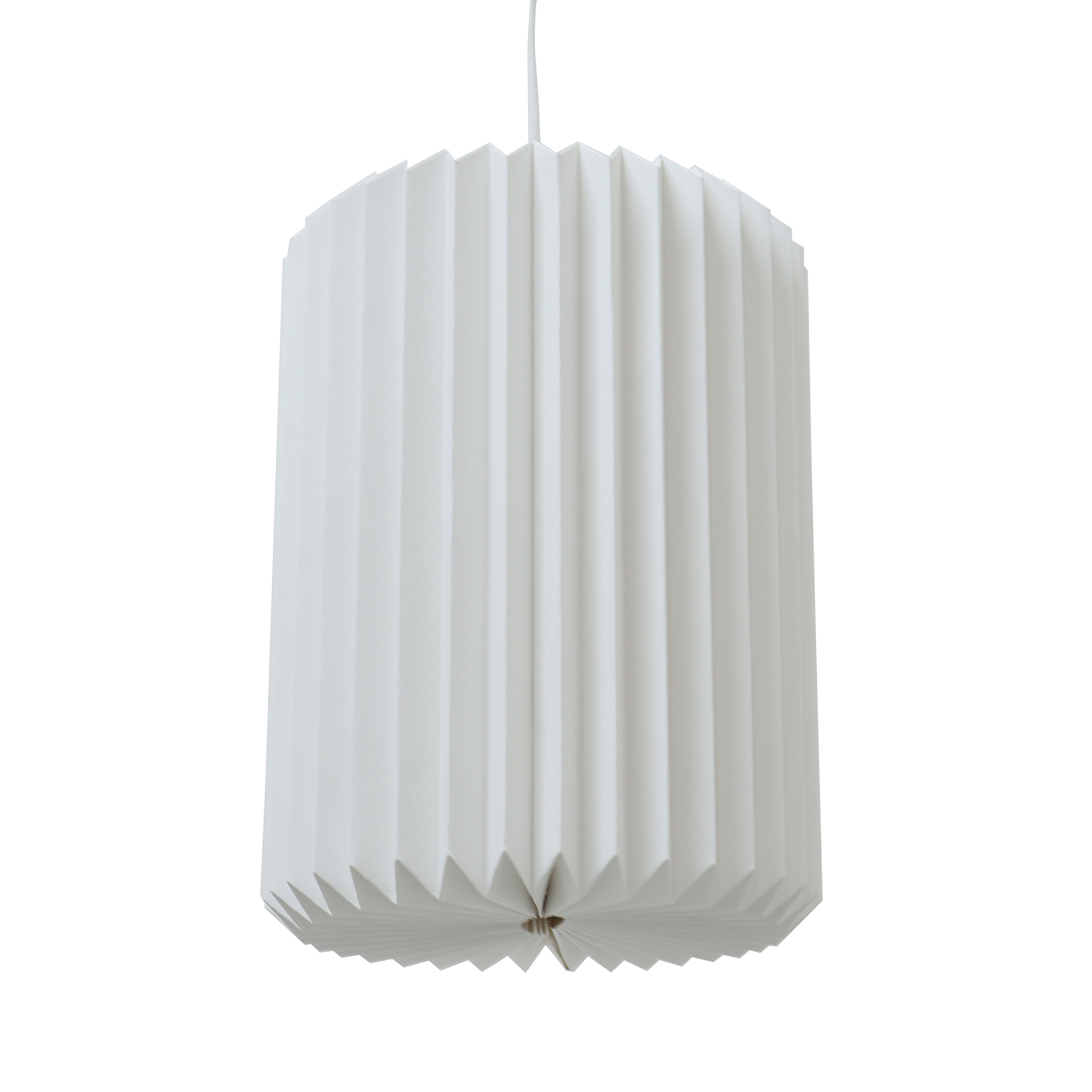 Lampenschirm - weiß - Faltdesign - Ø 25 cm
