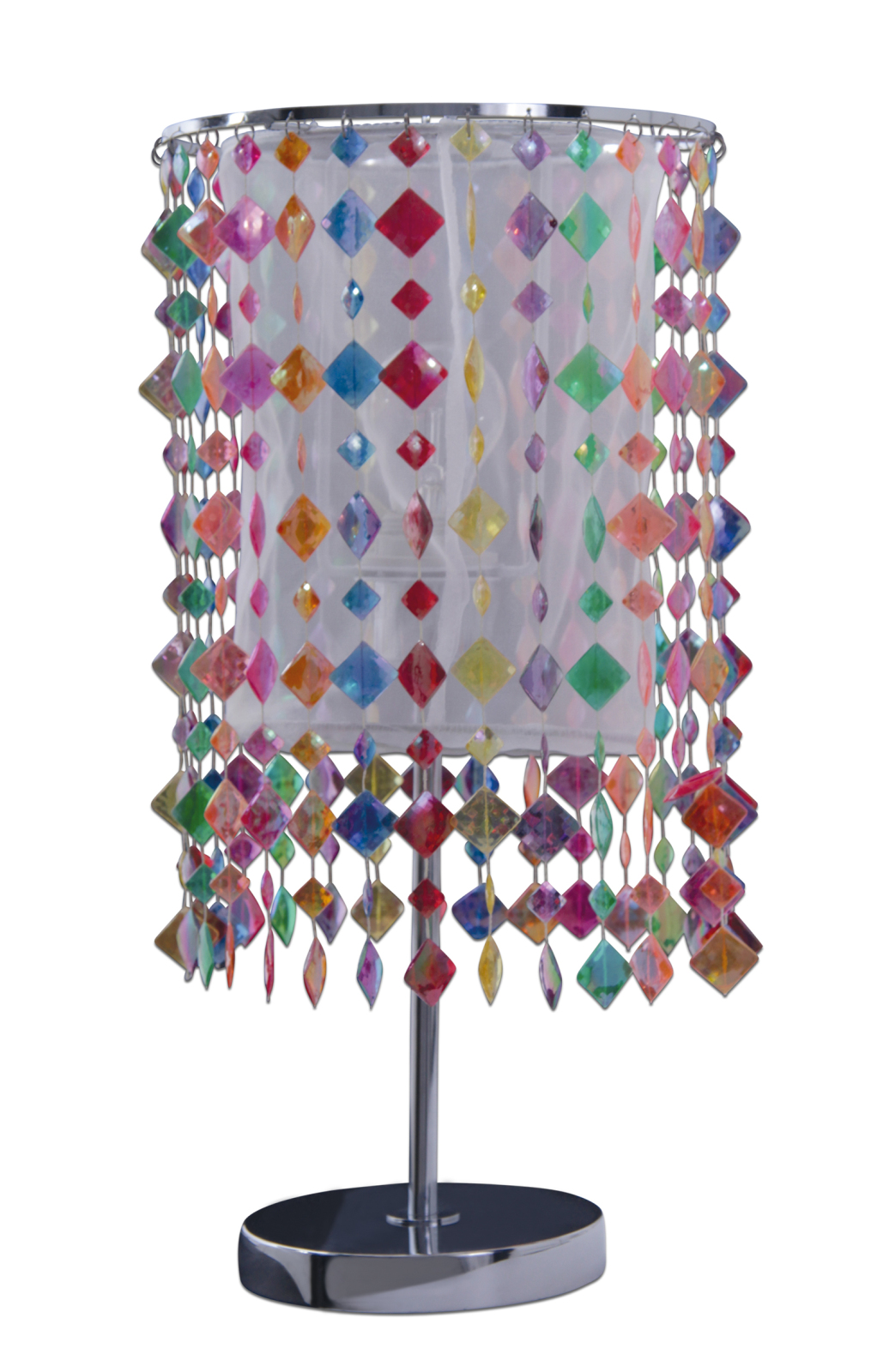 Lampenschrim KIRA - bunt-chrom - Ø 22,5 cm
