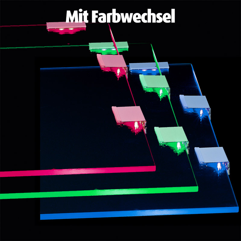 LAMPURA 4-teiliges LED-Clip-Set - Farbwechselfunktion