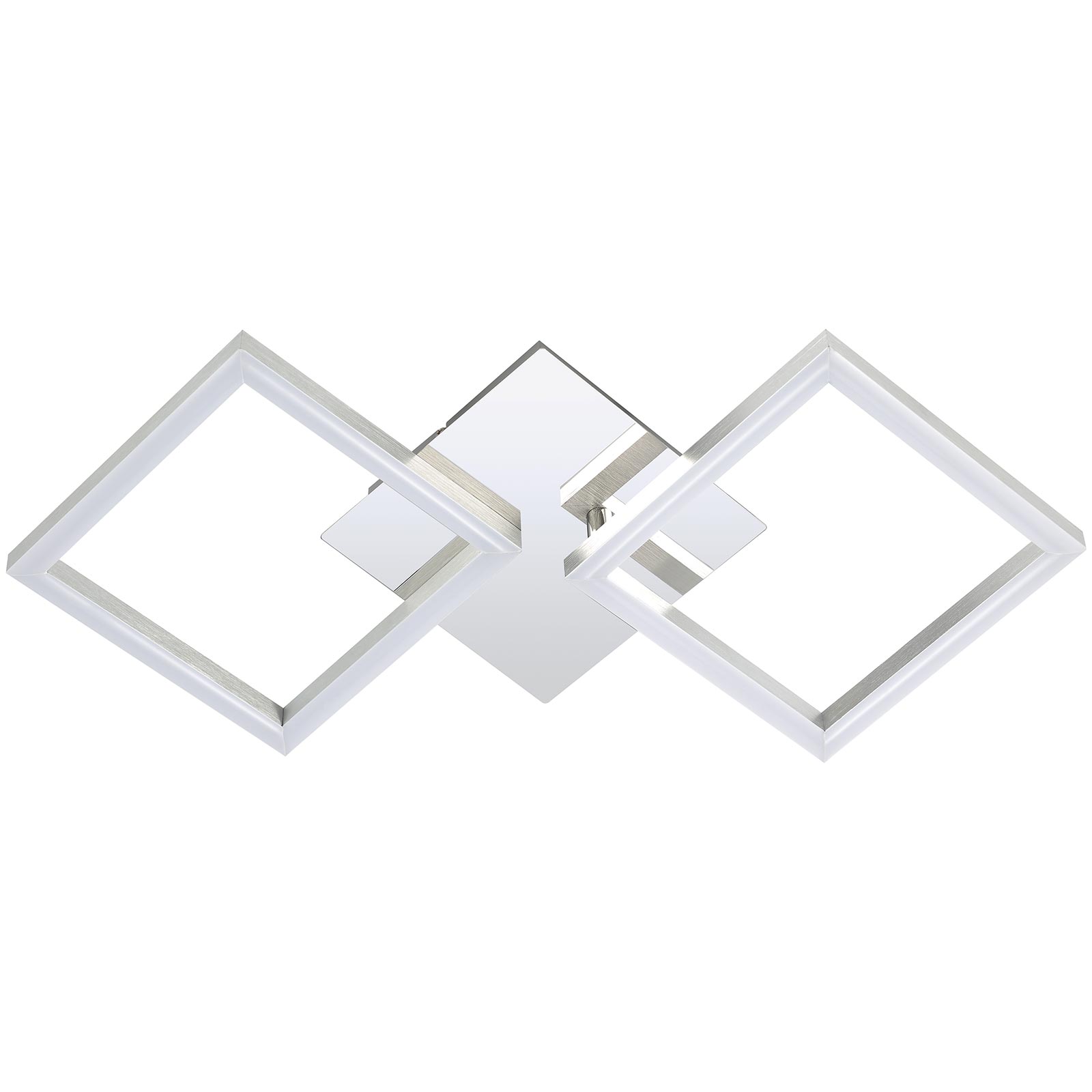 LAMPURA LED-Deckenleuchte MAREEN - Chrom - Alu - 47x23 cm
