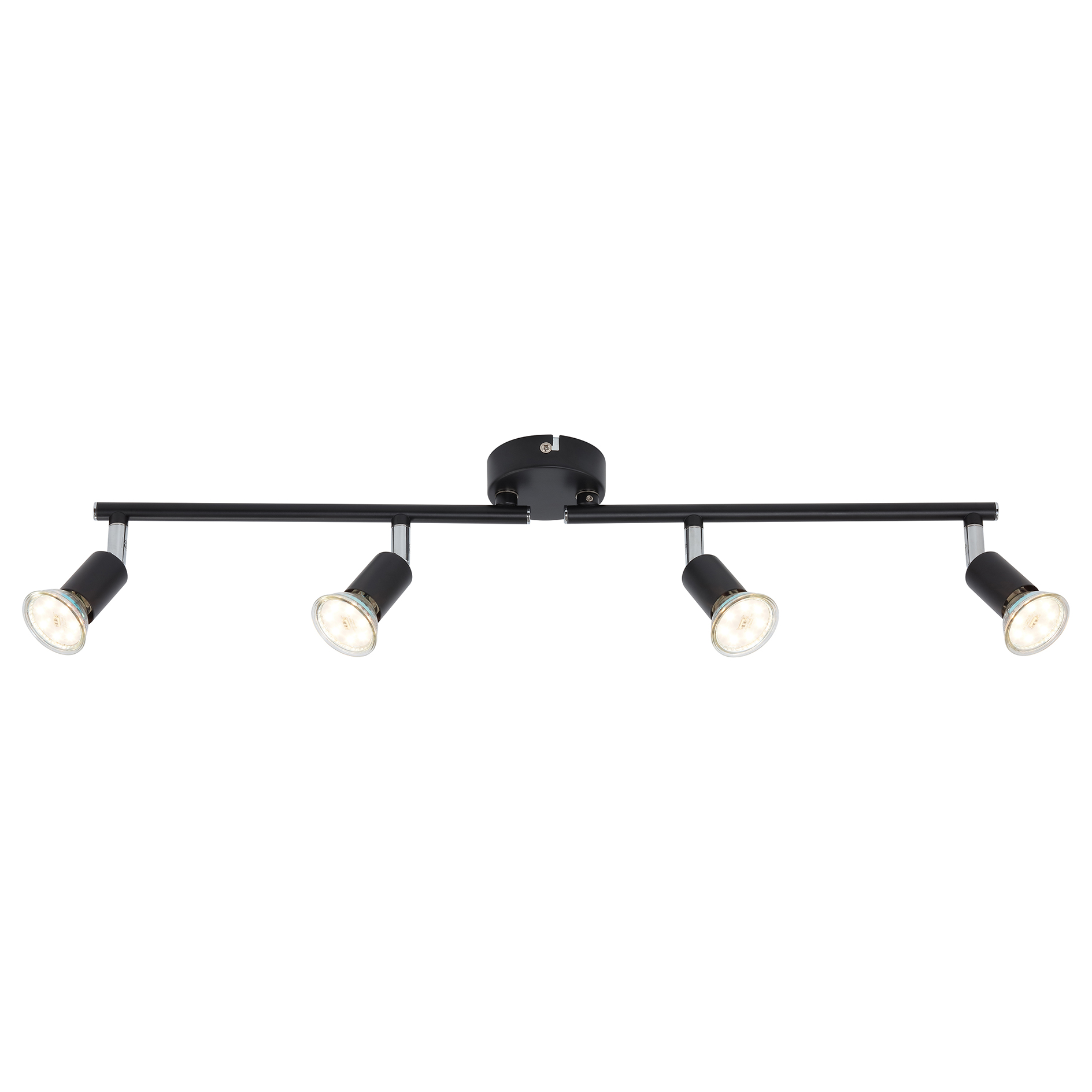 LAMPURA LED-Deckenstrahler - schwarz matt - 4-flammig