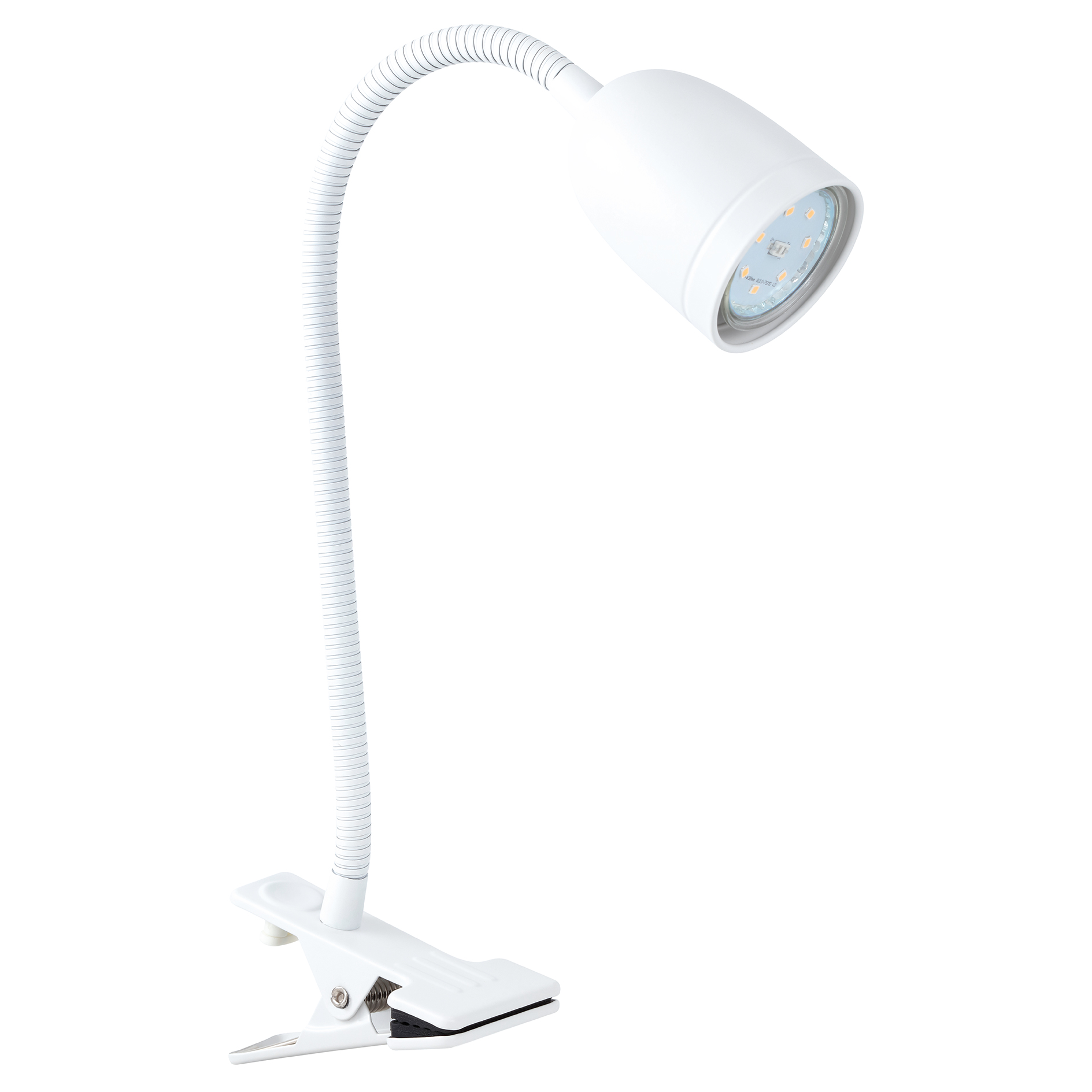 LAMPURA LED-Klemmspot - weiß - mit Flexarm