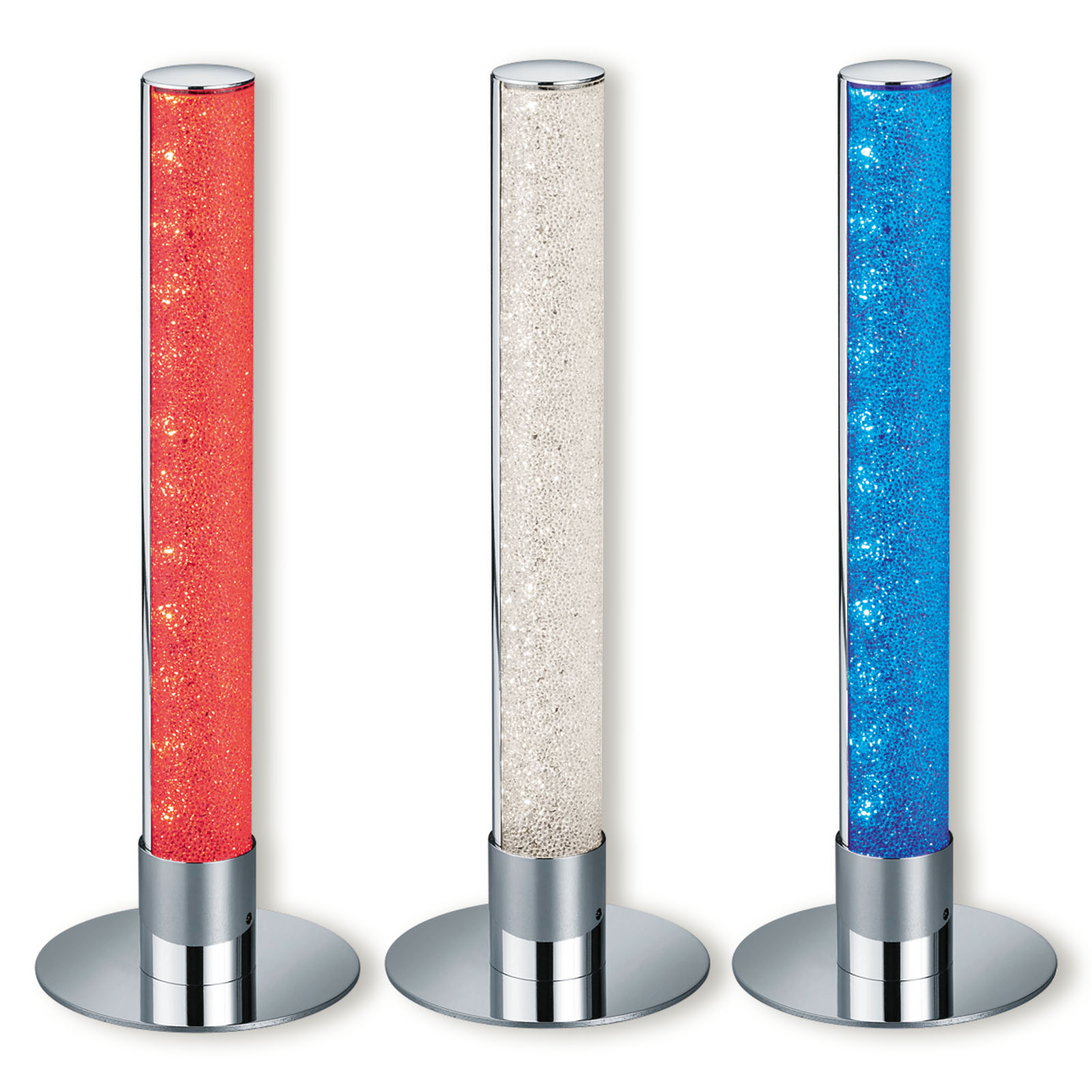 LAMPURA LED-RGB-Tischlampe ALEXANDRA - weiß-chrom