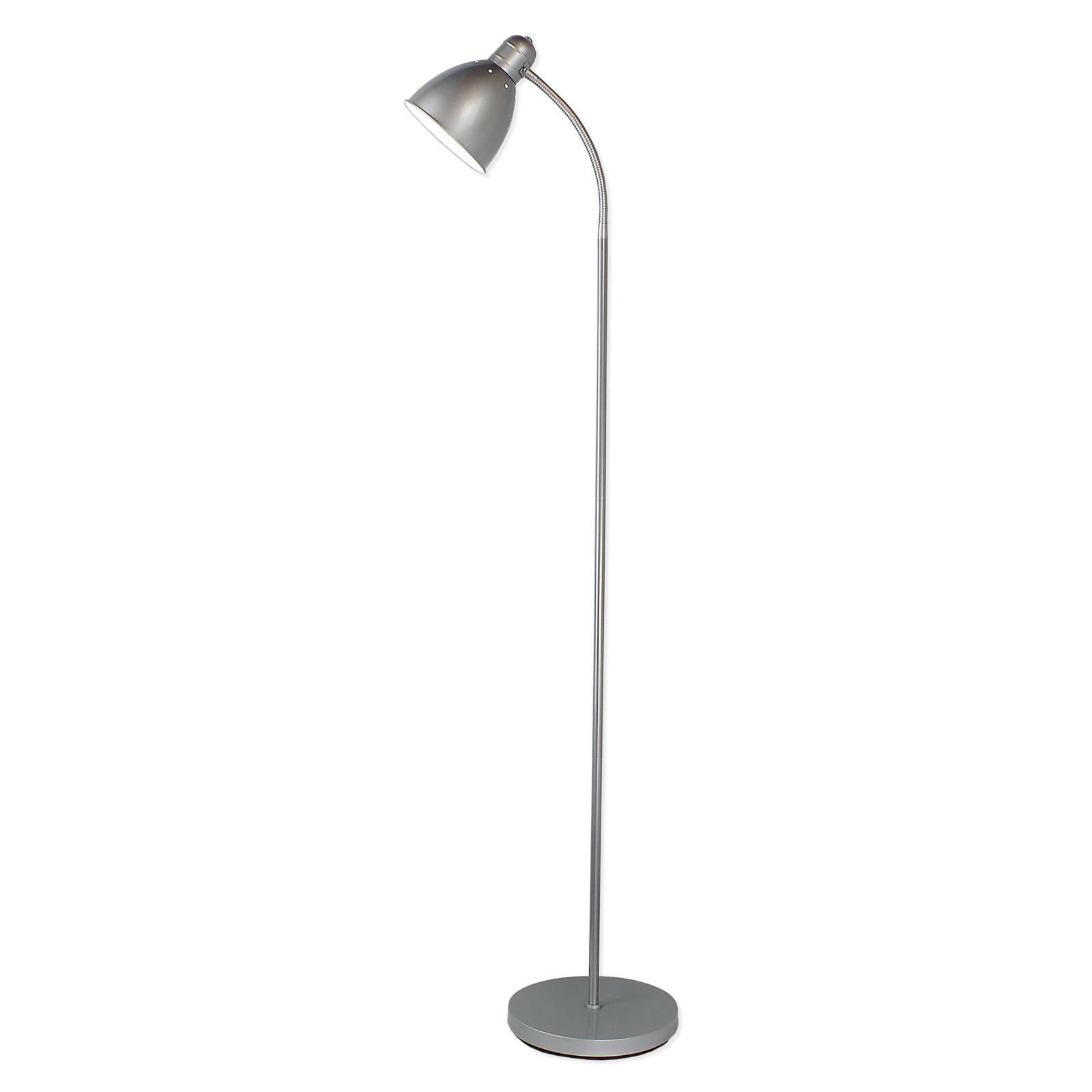 LAMPURA Stehleuchte - silber - mit Flexarm