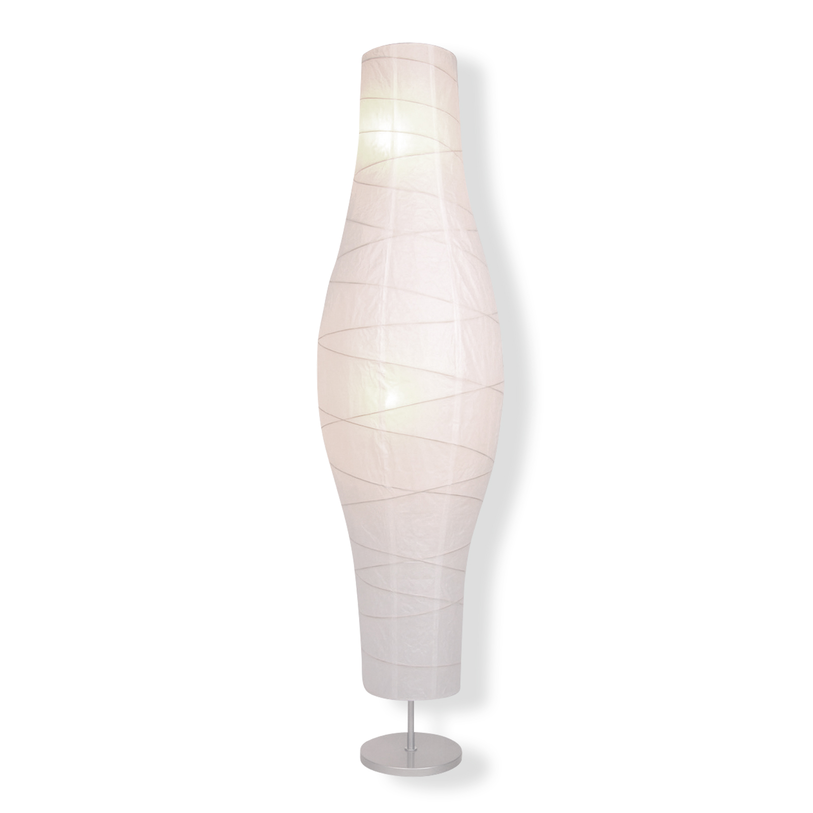 LAMPURA Stehleuchte - weiß - Papierschirm - 135 cm hoch
