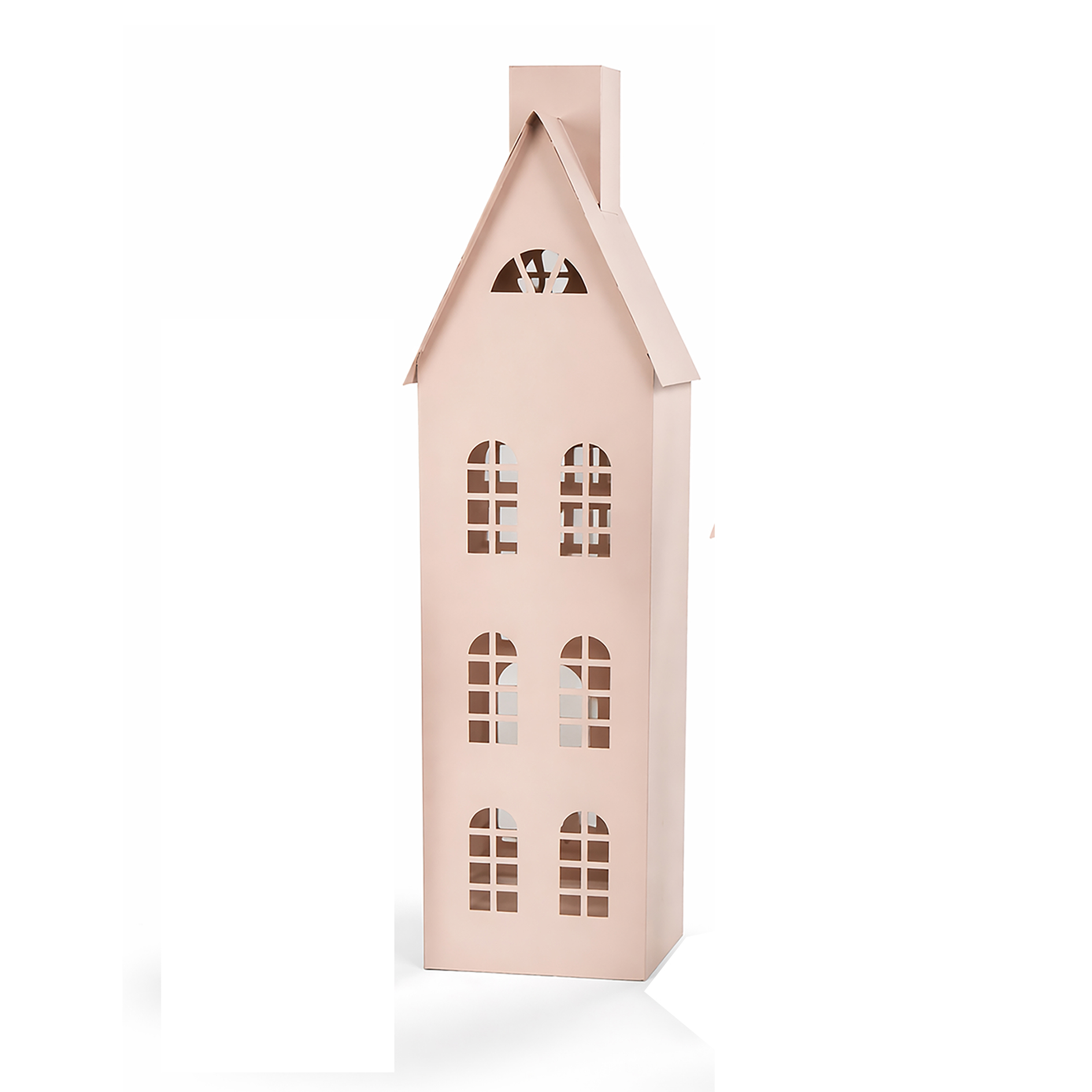 Laterne Haus - rosa - Metall - 82 cm hoch