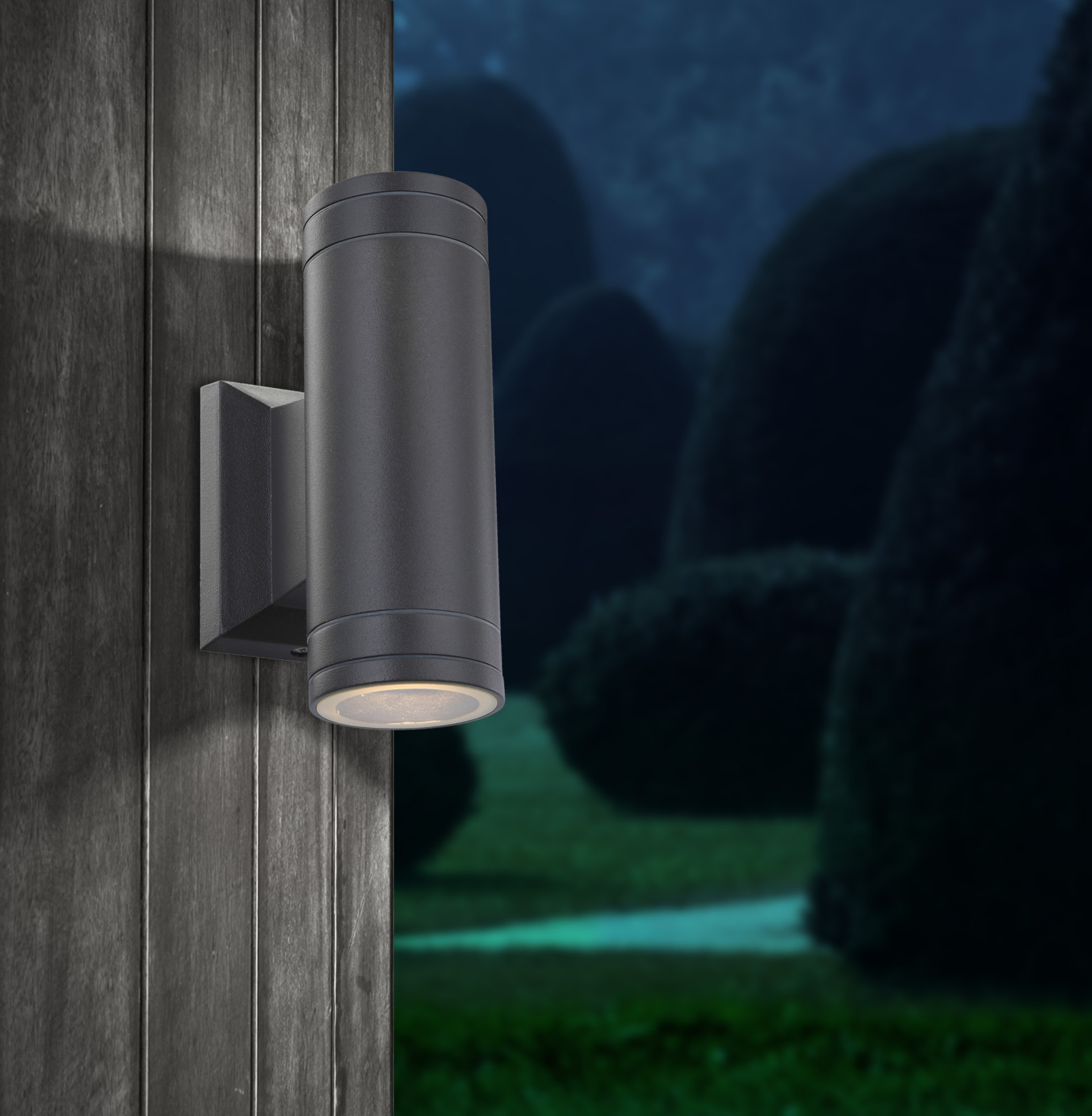 LED-Außenleuchte Aluminium - grau - Aluminium 