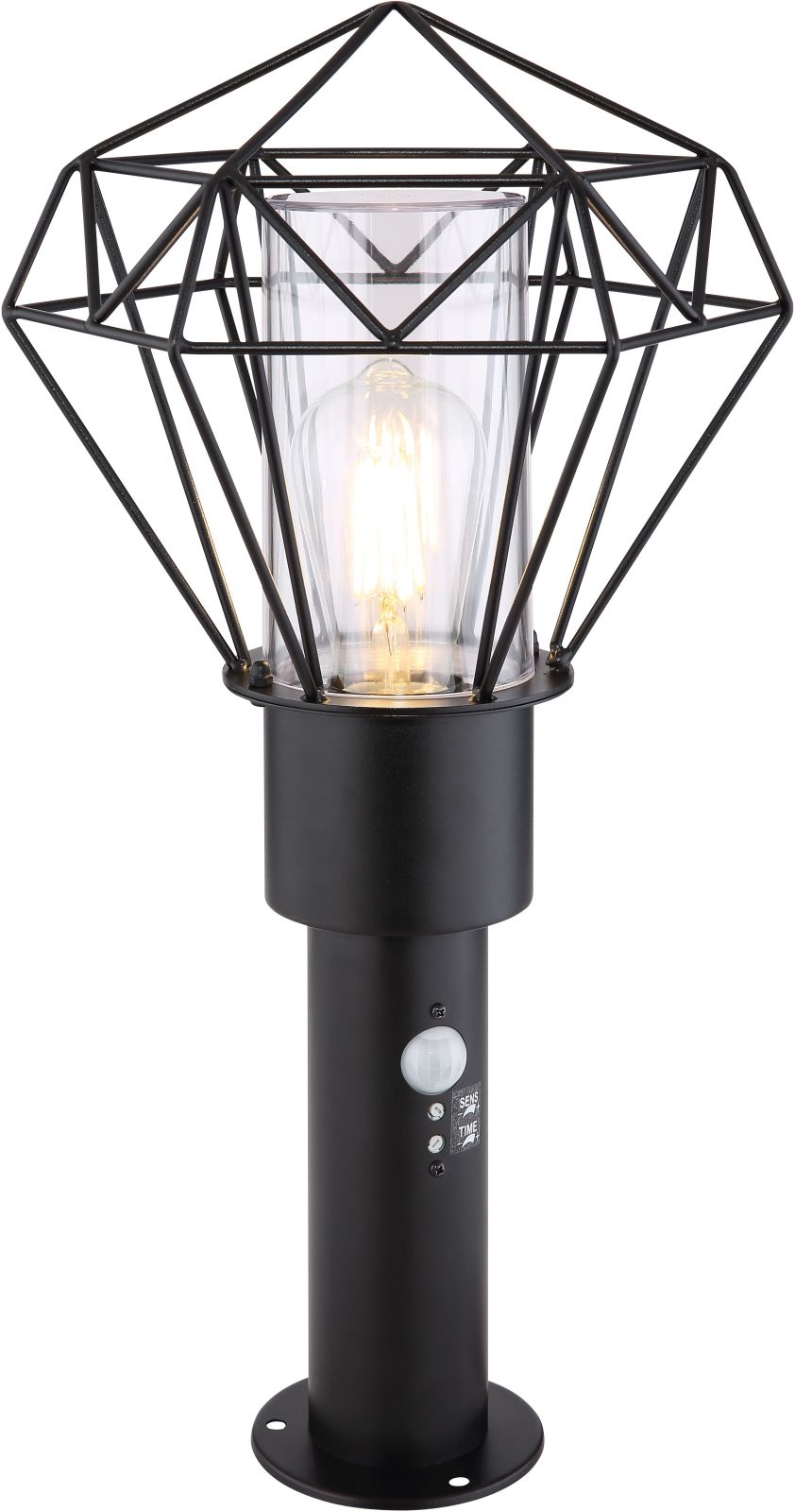LED-Außenleuchte - schwarz - Edelstahl - 50 cm hoch