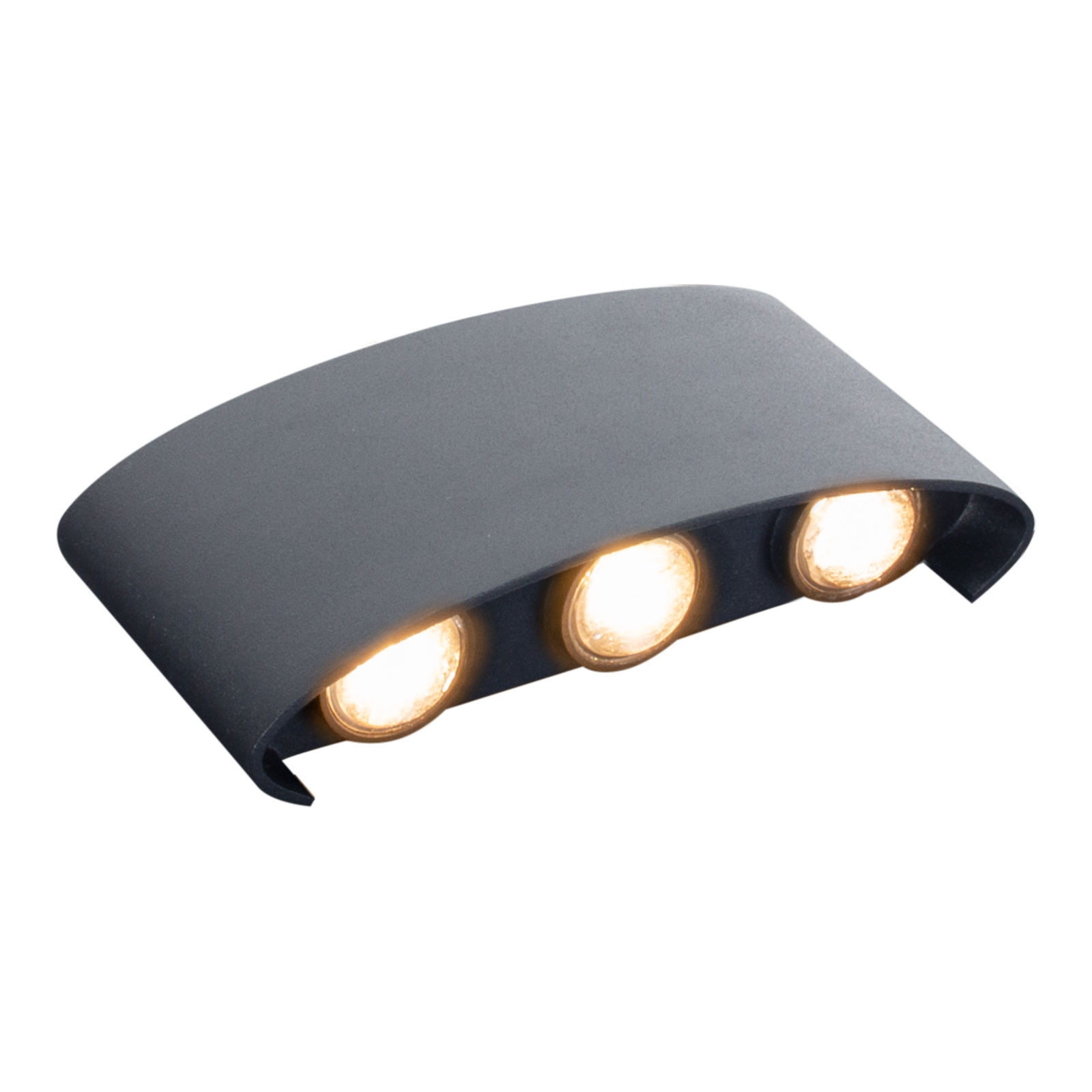 LED Außenwandleuchte - anthrazit - 14 cm breit