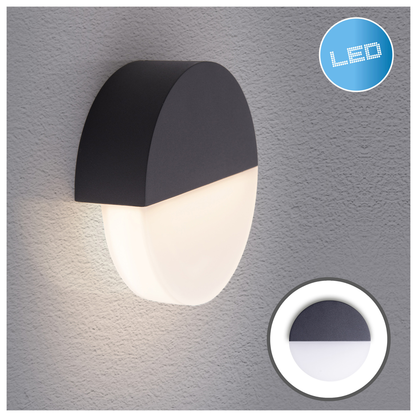 LED-Außenwandleuchte SOBRIO - anthrazit - 18 cm