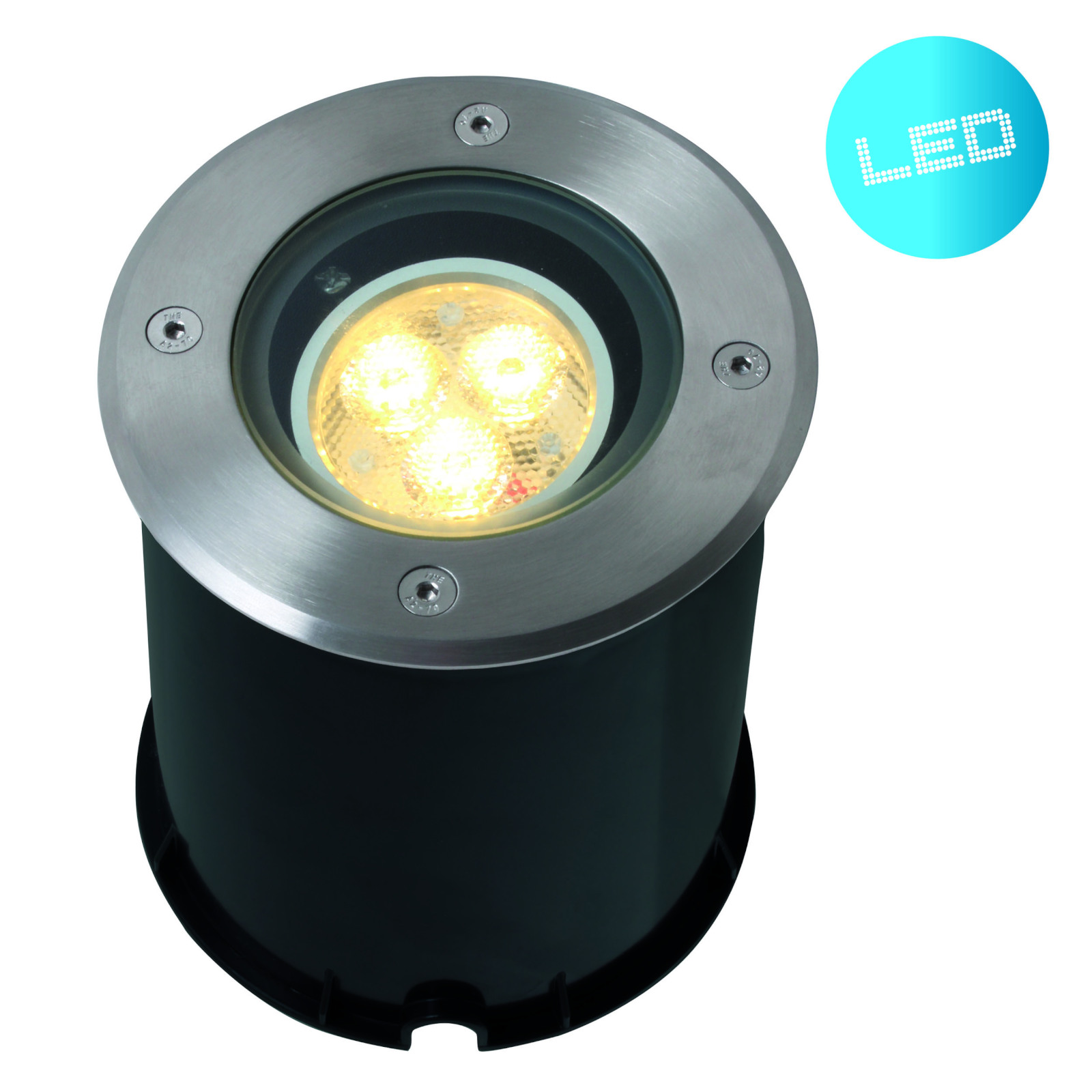 LED-Bodeneinbauleuchte FORTO - stahl-blank