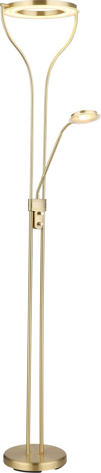 LED-Deckenfluter - messing - dimmbar - 194 cm