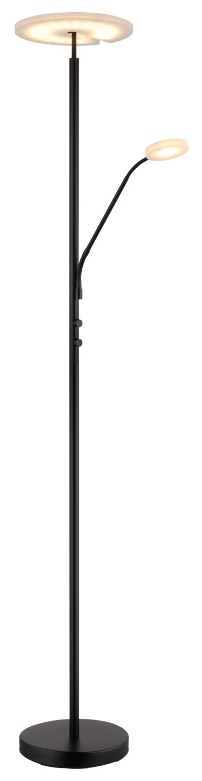 LED-Deckenfluter - schwarz matt - Flexo - 180 cm