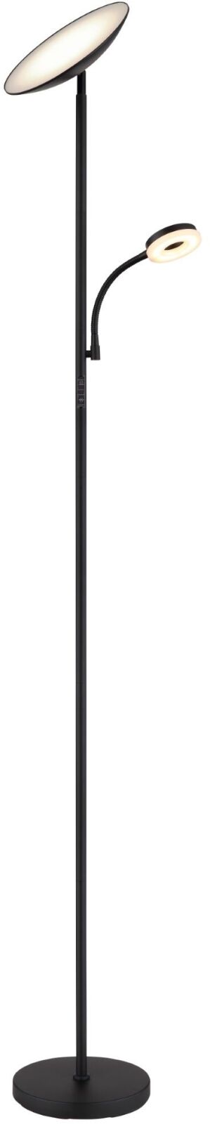 LED-Deckenfluter - schwarz-opal - Touchdimmer