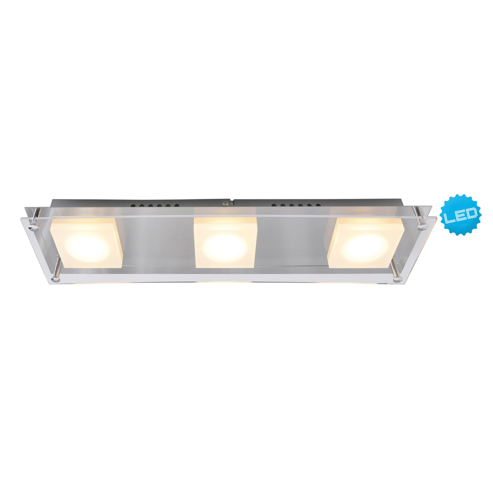 LED-Deckenlampe EDINGBURGH - chrom - 44 cm