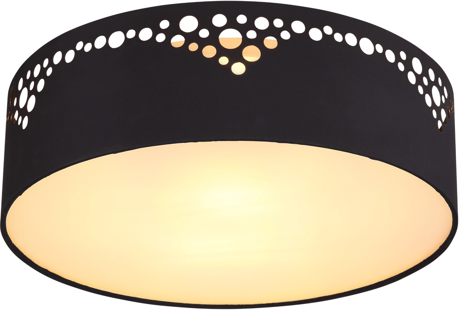 LED-Deckenlampe - schwarz-goldfarben - Dekorstanzung - 35 cm
