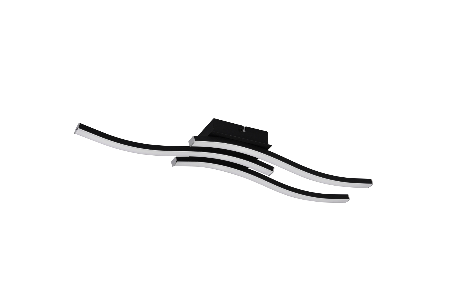 LED-Deckenlampe - schwarz matt - Metall - 56 cm