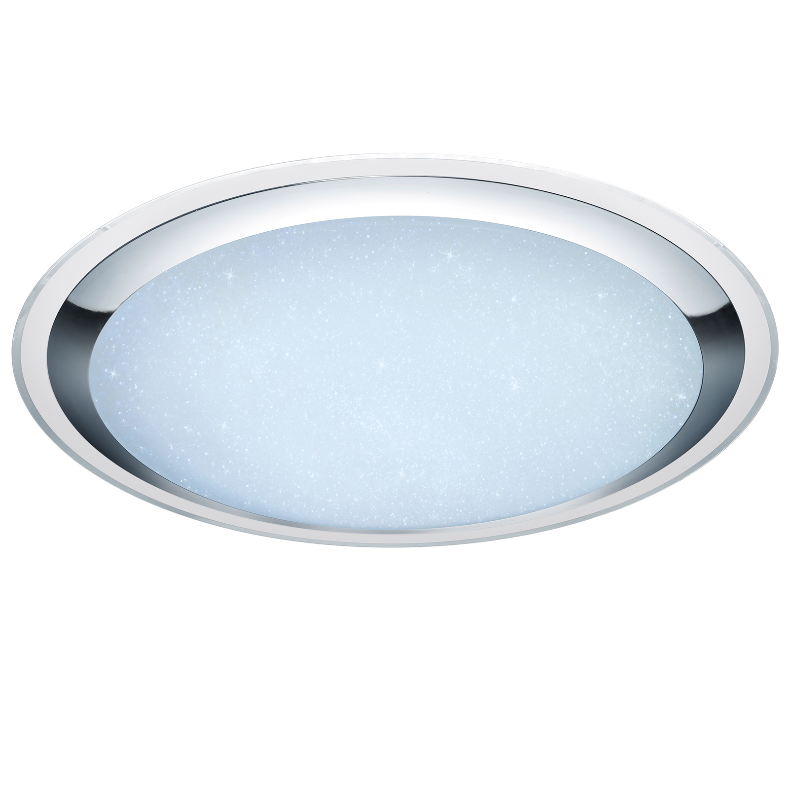 LED-Deckenlampe - weiß-chrom - dimmbar - mit Fernbedienung - Ø 85 cm