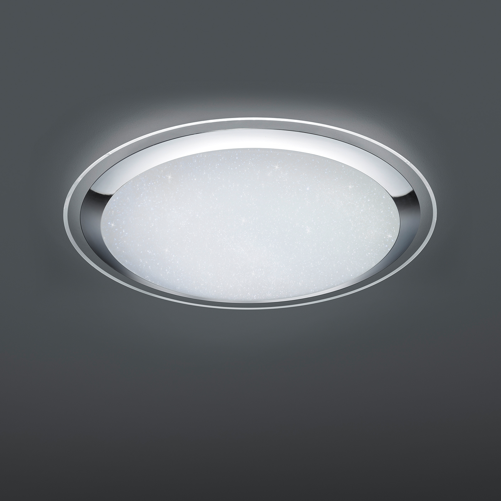 LED-Deckenlampe - weiß-chrom - dimmbar