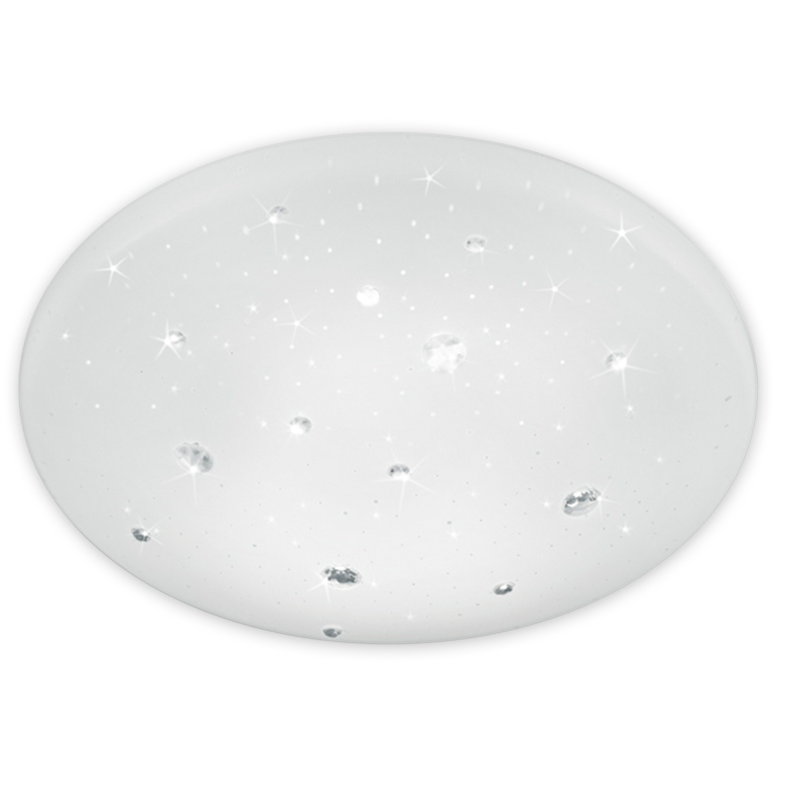 LED-Deckenlampe - weiß - Glitzerapplikationen - Ø 27 cm