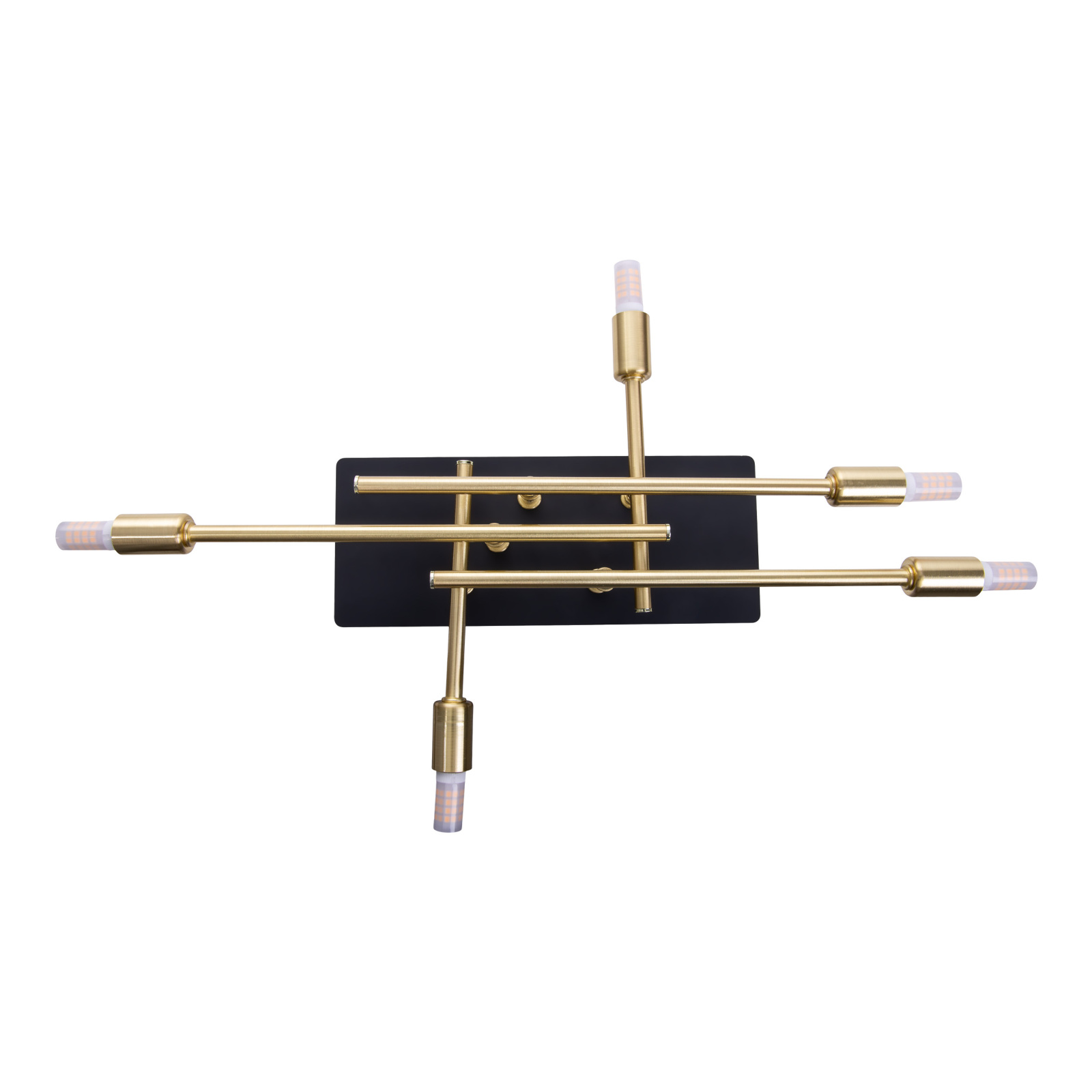 LED-Deckenleuchte ANCONA - schwarz-gold - 41 cm - mit Backlight