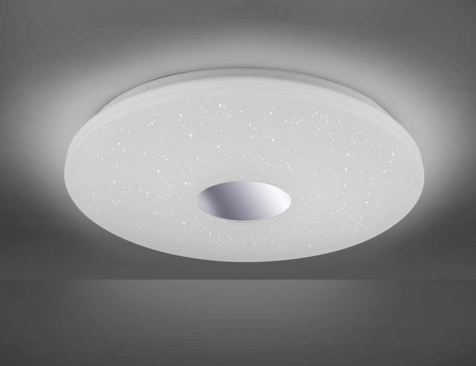 LED-Deckenleuchte - chrom-weiß - Bewegungsmelder