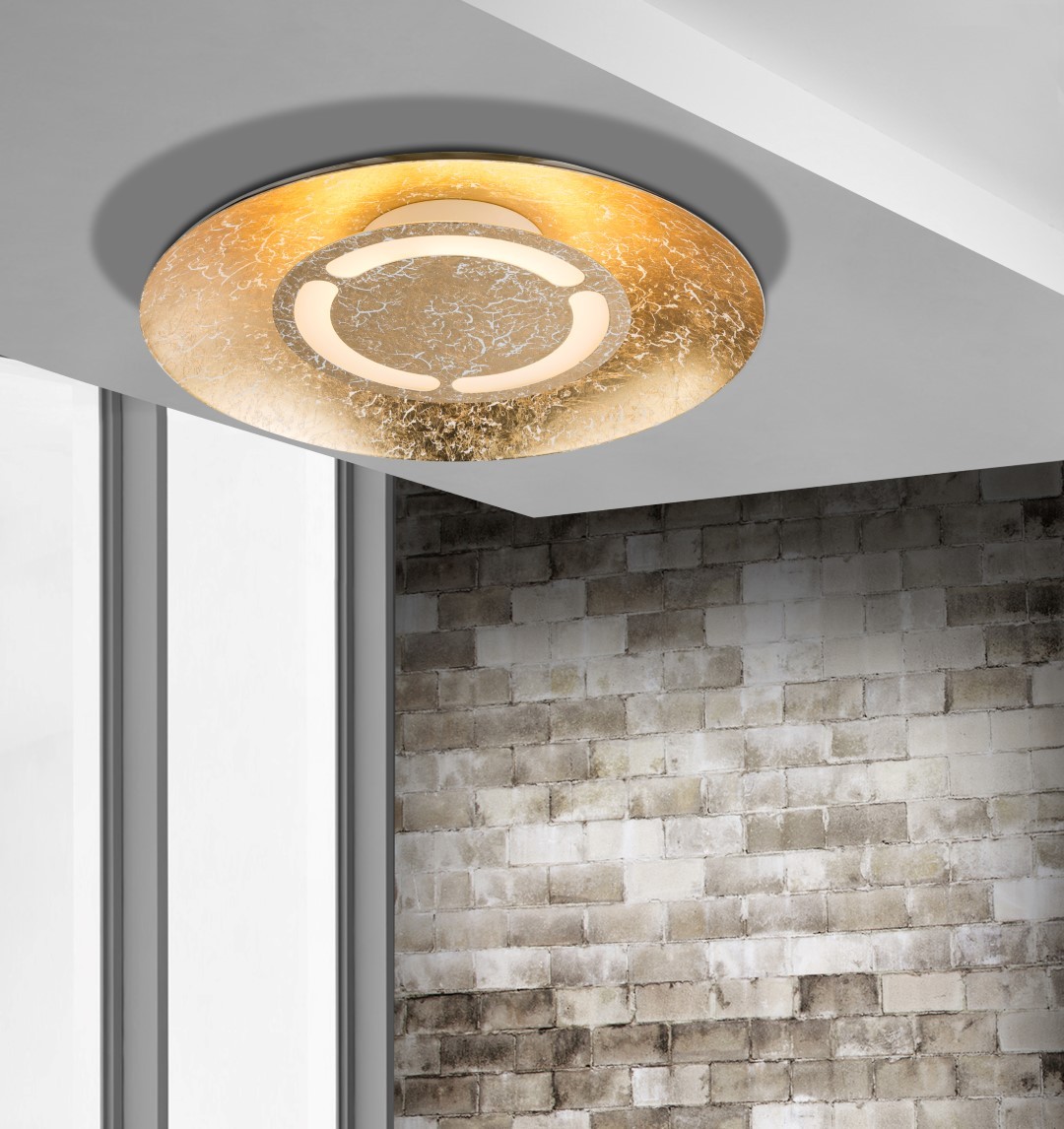 LED-Deckenleuchte - gold - Ø 35 cm