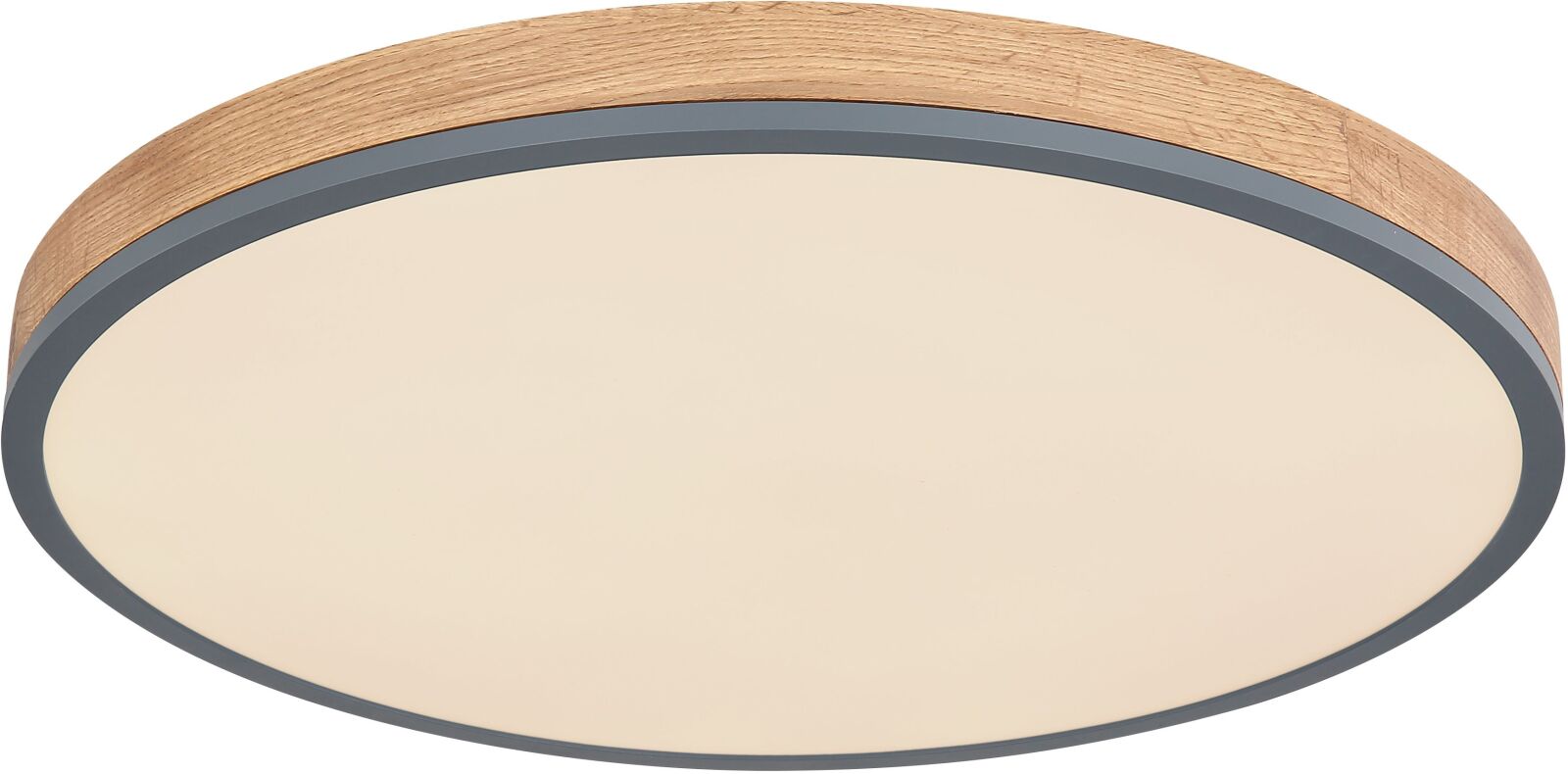 LED-Deckenleuchte - graphit-Holzoptik - mit Fernbedienung - Ø 60 cm
