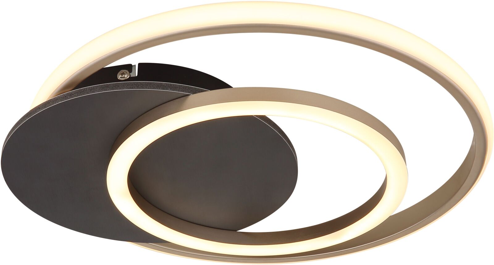 LED-Deckenleuchte - grau-champagnerfarben-opal - 38 cm