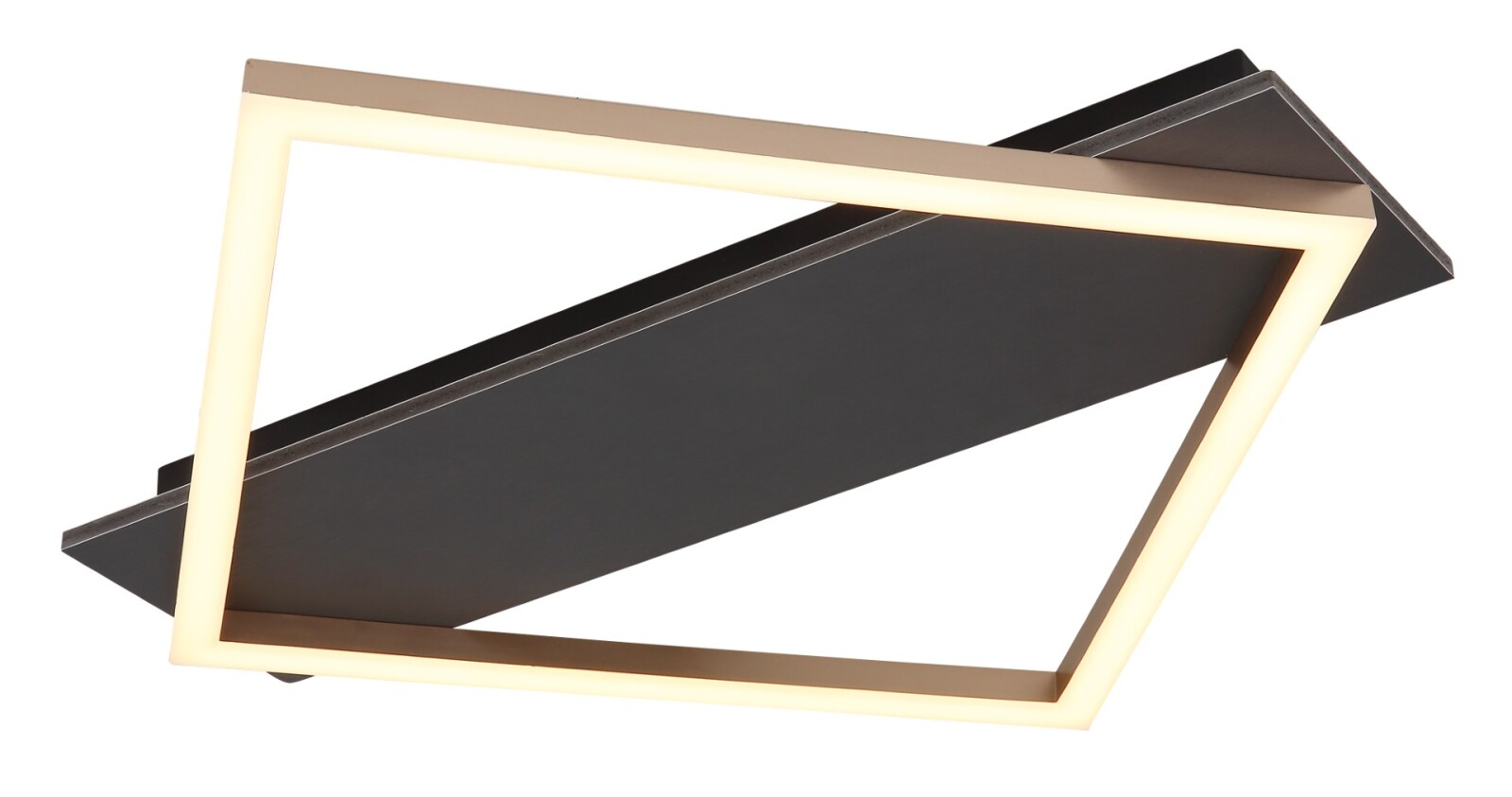 LED-Deckenleuchte - grau matt - champagnerfarben matt - 52x46,7 cm
