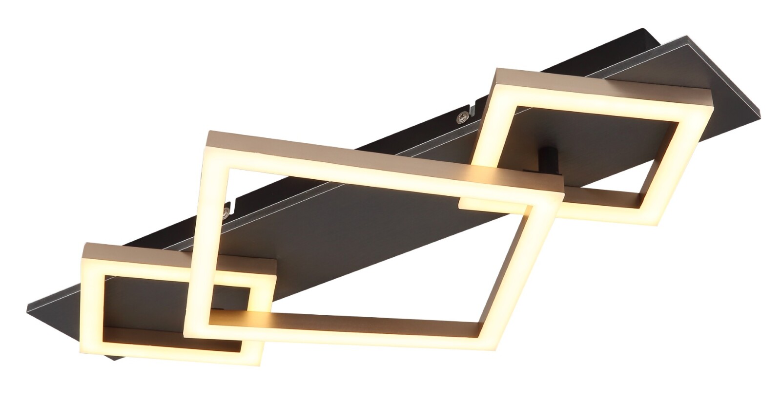 LED-Deckenleuchte - grau matt - champagnerfarben matt - 54x31,2 cm