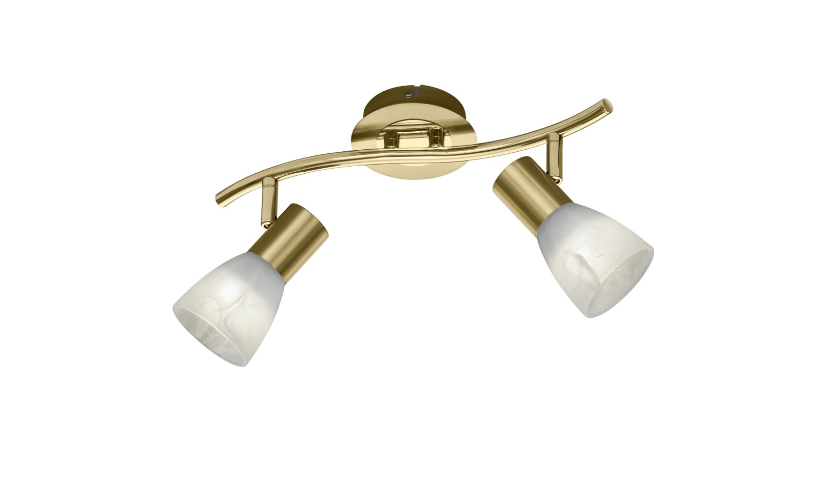 LED-Deckenleuchte - Messing matt - 2-flammig