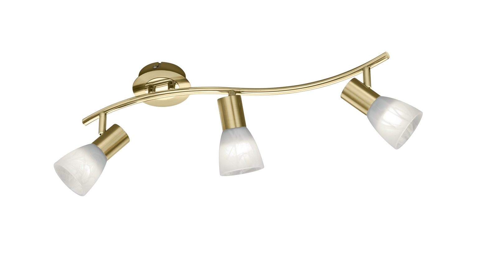 LED-Deckenleuchte - Messing matt - 3-flammig