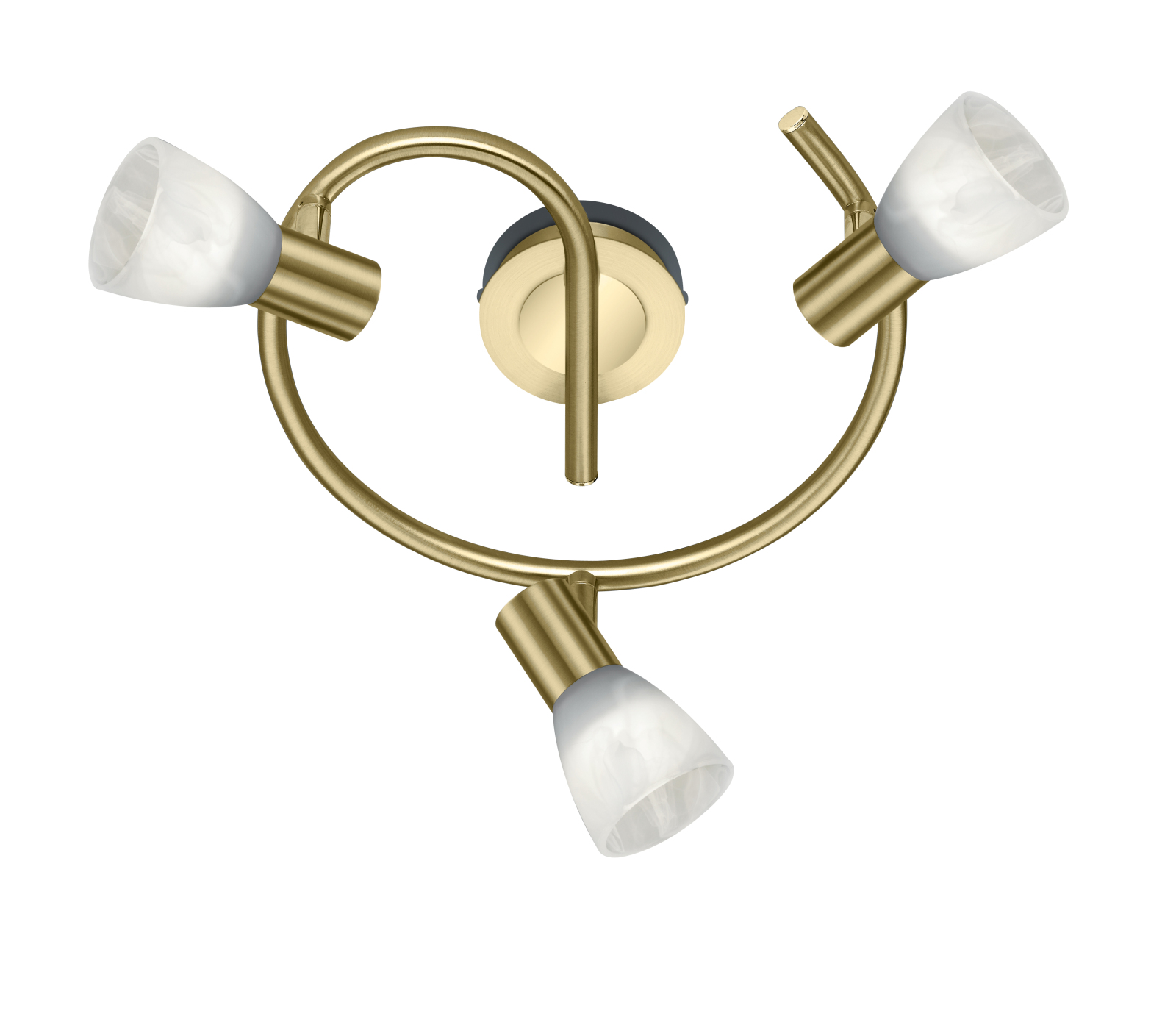LED-Deckenleuchte - Messing matt - 3-flammig