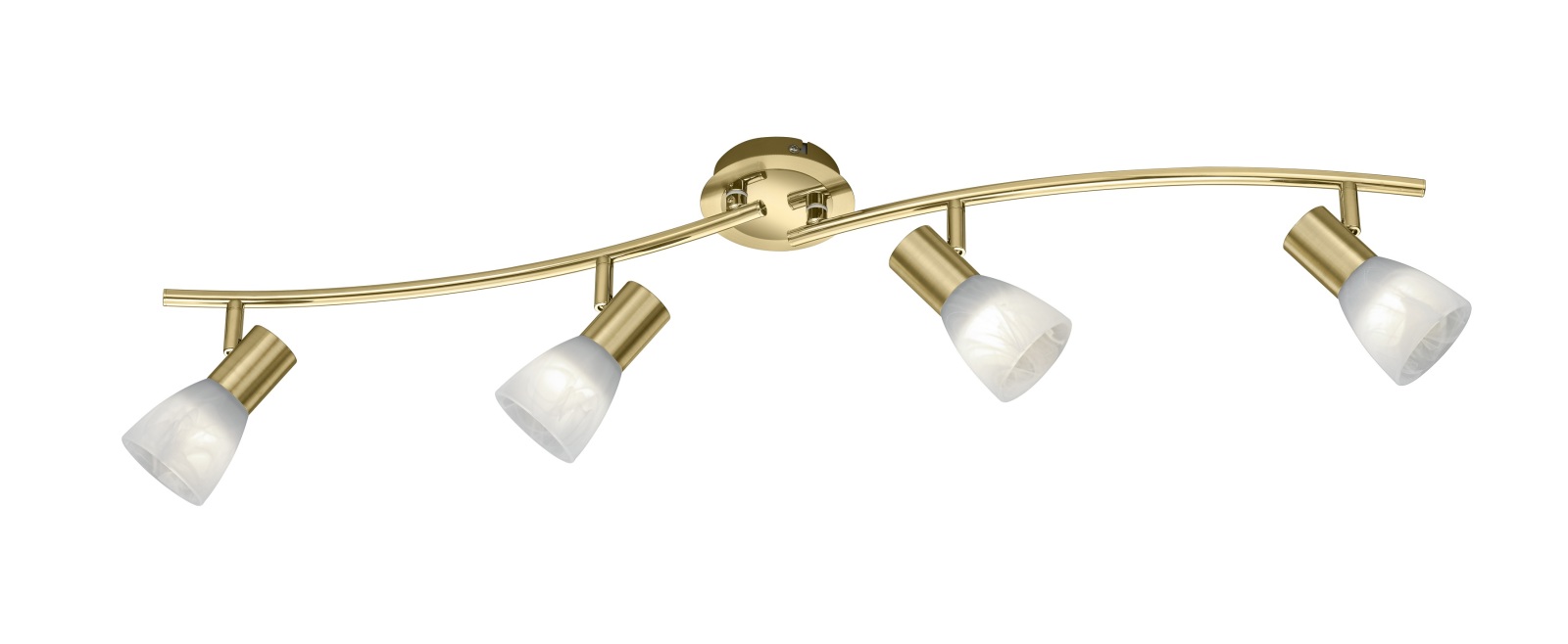 LED-Deckenleuchte - Messing matt - 4-flammig