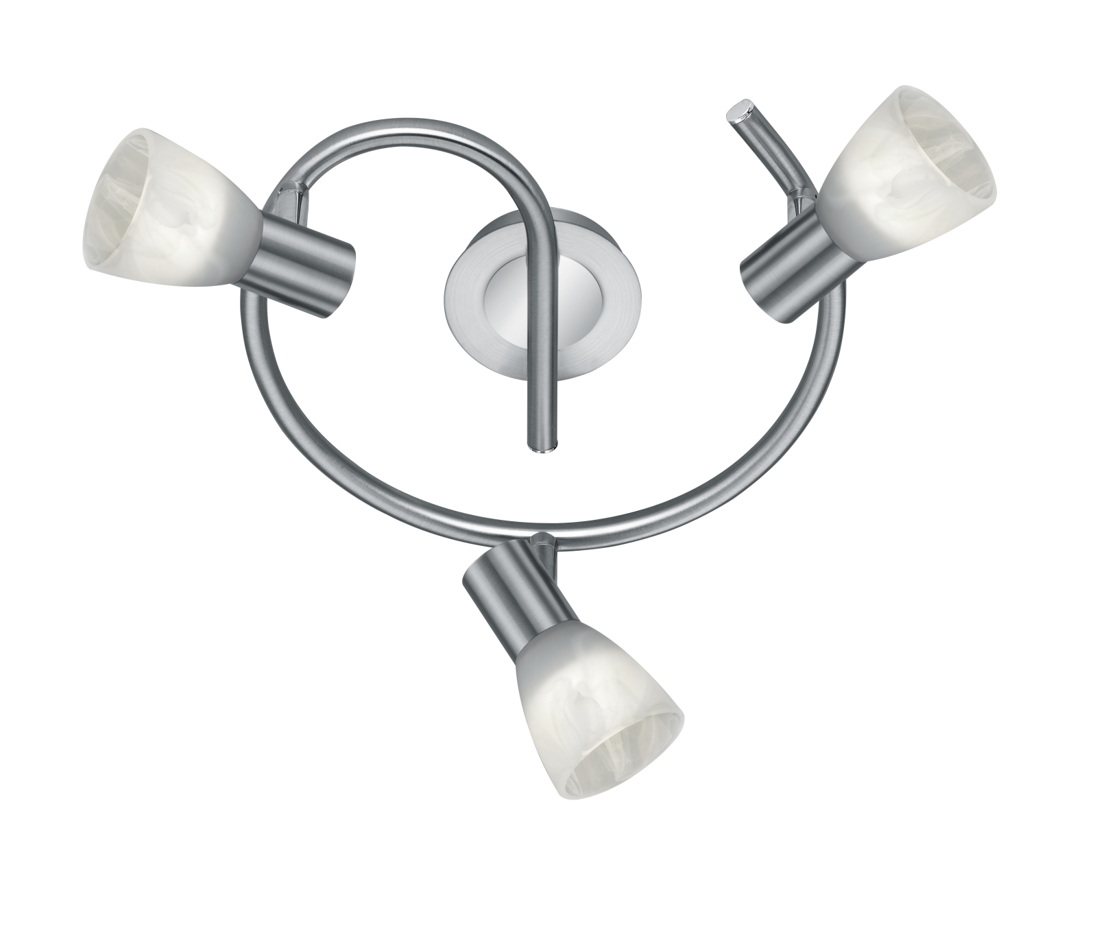 LED-Deckenleuchte - Nickel matt - 3-flammig