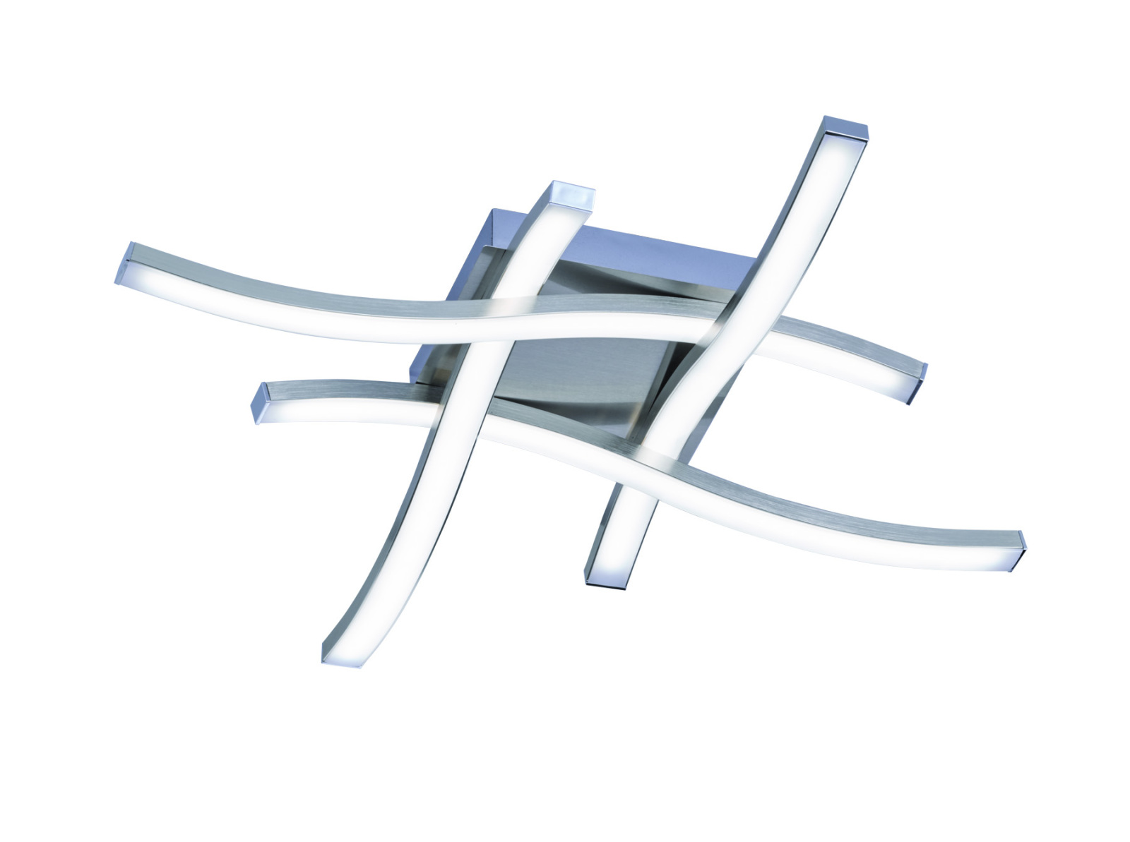 LED-Deckenleuchte - Nickel matt - 4-flammig
