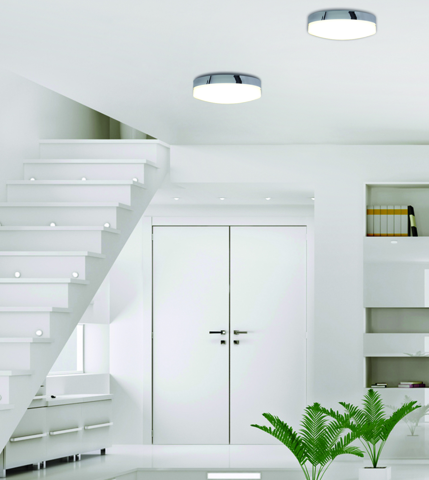 LED-Deckenleuchte PARIS - chrom - Ø 29 cm 