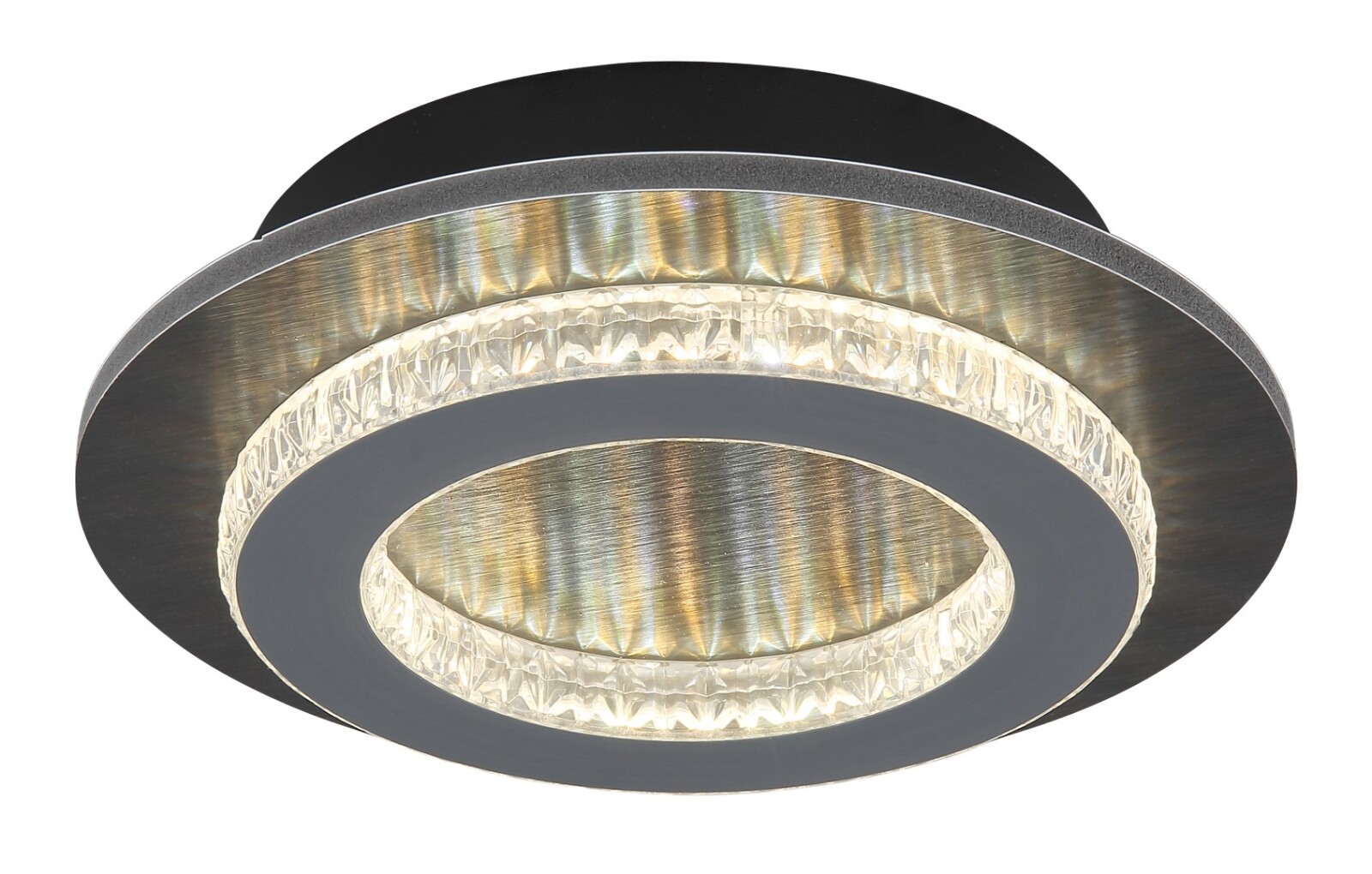 LED-Deckenleuchte - schwarz-anthrazit-hellgrau matt - Ø 20 cm