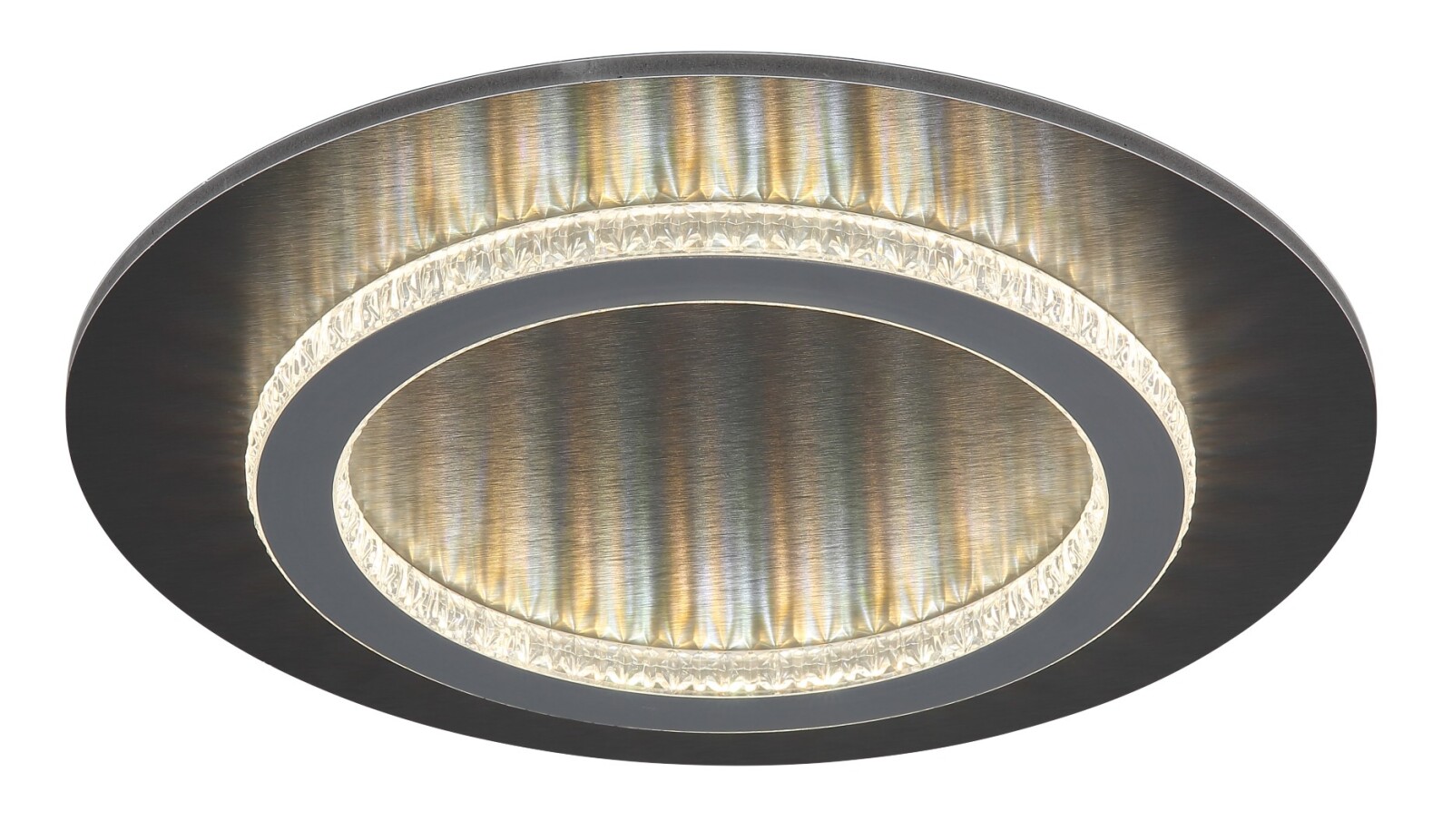 LED-Deckenleuchte - schwarz-anthrazit-hellgrau matt - Ø 35 cm