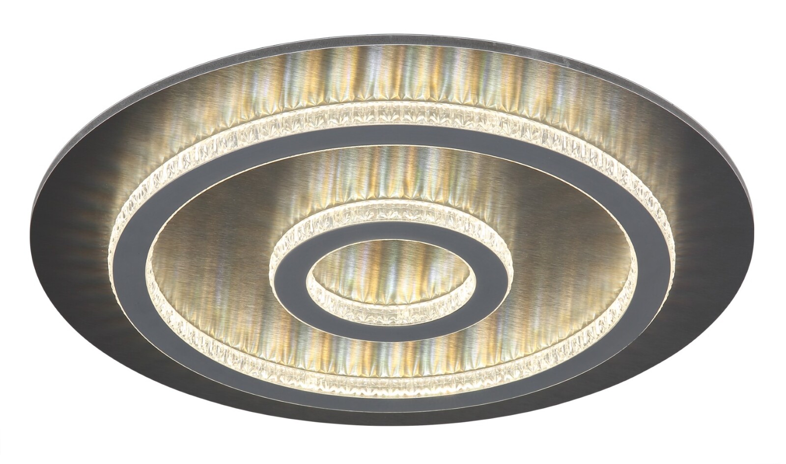 LED-Deckenleuchte - schwarz-anthrazit-hellgrau matt - Ø 45 cm