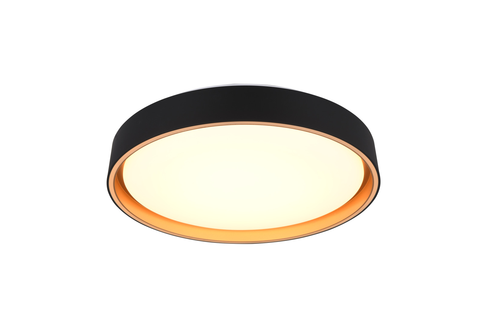 LED-Deckenleuchte - schwarz-gold - dimmbar